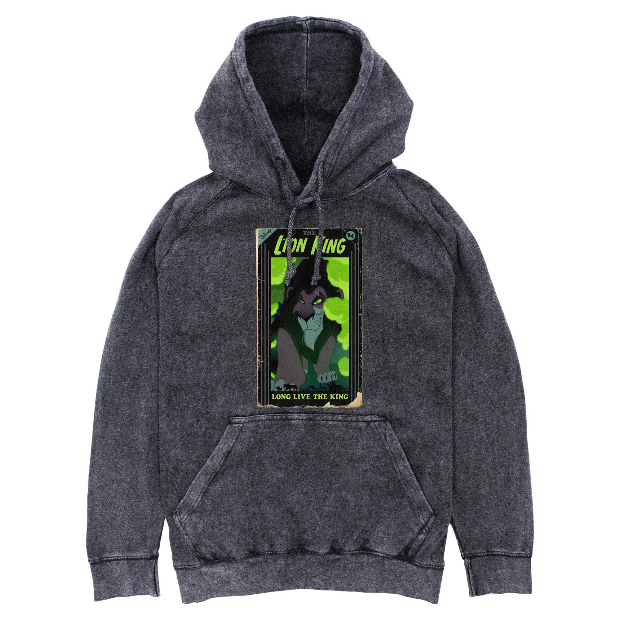 Disney The Lion King Long Live The King VHS Mineral Wash Hoodie, BLACK, hi-res