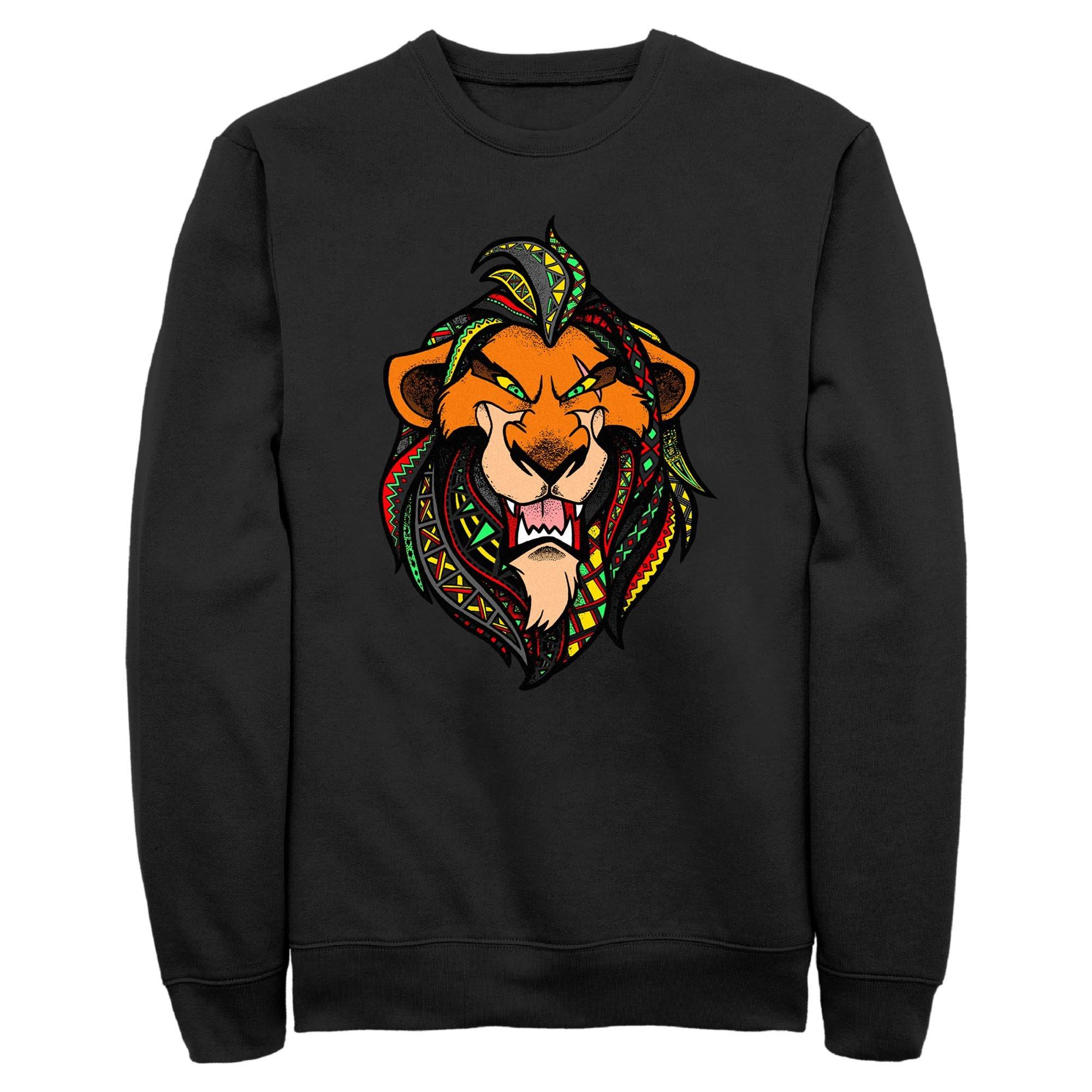 Disney The Lion King Scar Pattern Face Sweatshirt, , hi-res