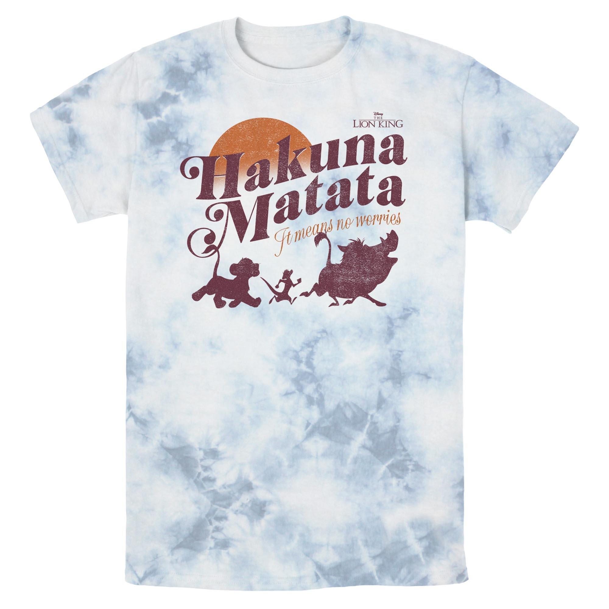 Disney The Lion King Hakuna Matata No Worries Tie-Dye T-Shirt, WHITEBLUE, hi-res