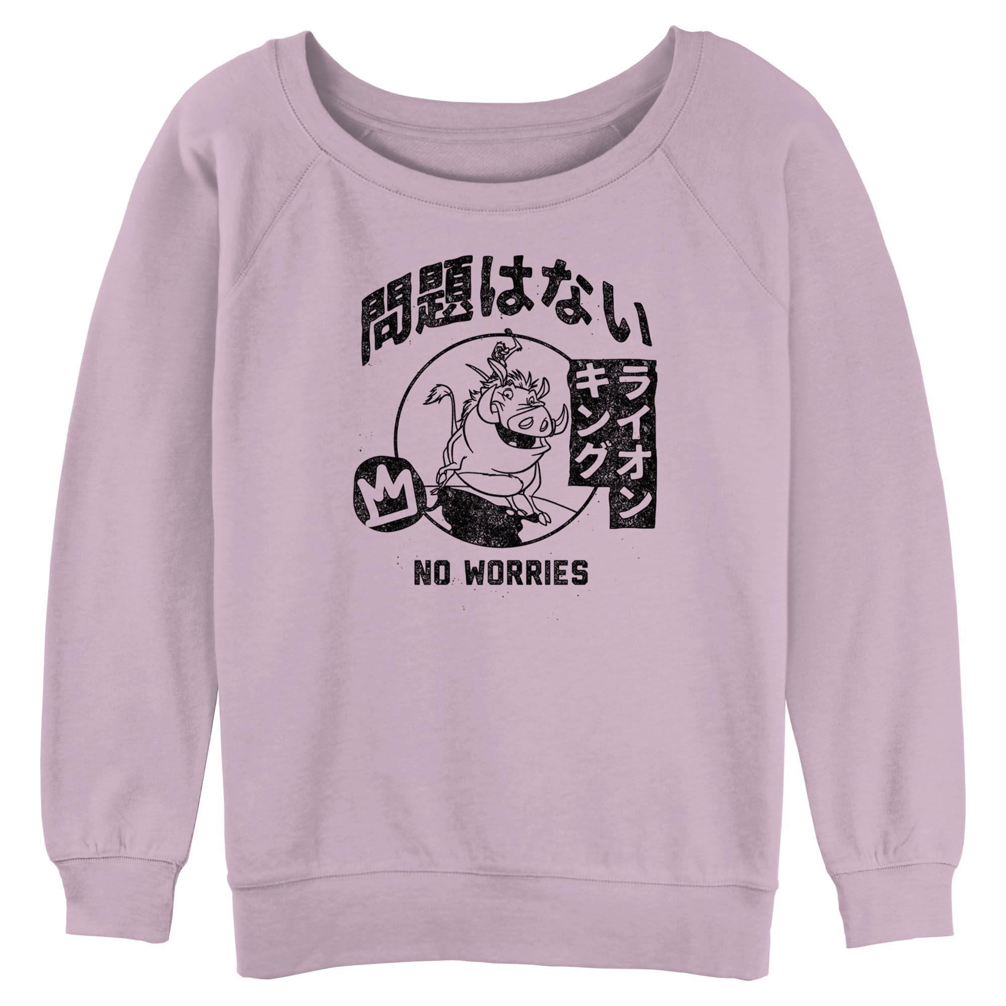 Disney The Lion King Hakuna Matata Kanji Womens Slouchy Sweatshirt, , hi-res