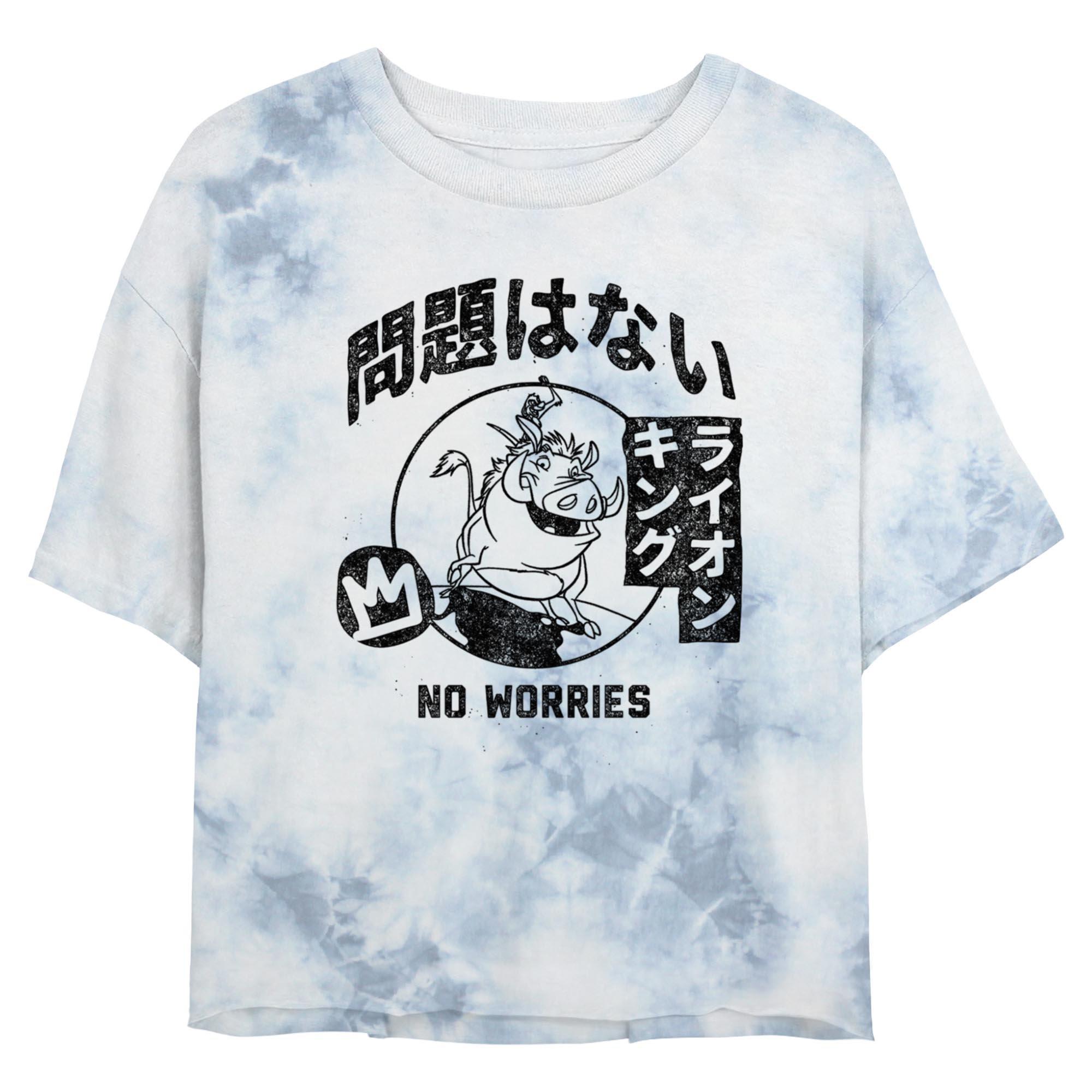 Disney The Lion King Hakuna Matata Kanji Tie Dye Crop Womens T-Shirt, , hi-res