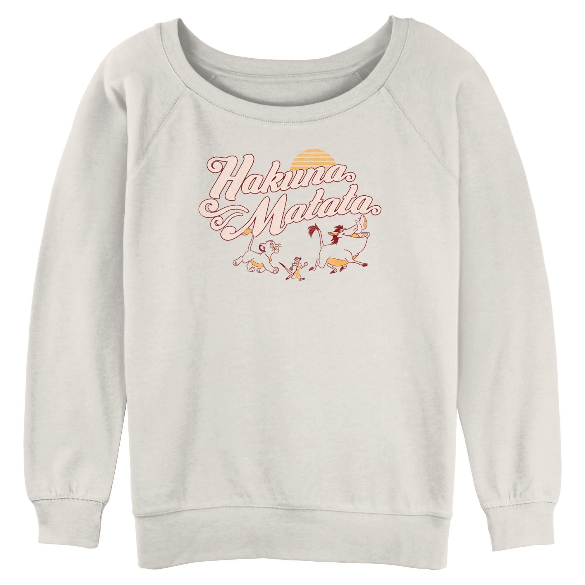 Disney The Lion King Hakuna Matata Sun Walk Womens Slouchy Sweatshirt, , hi-res