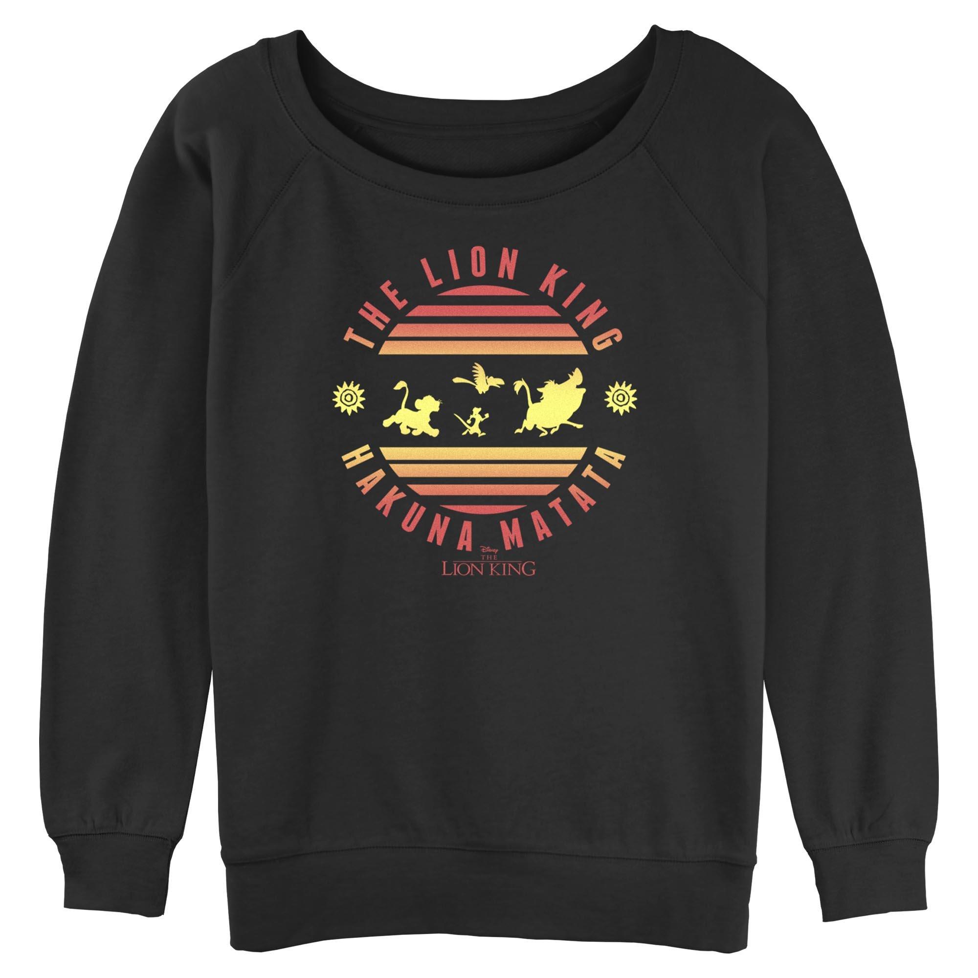 Disney The Lion King Hakuna Matata Sunset Womens Slouchy Sweatshirt, , hi-res