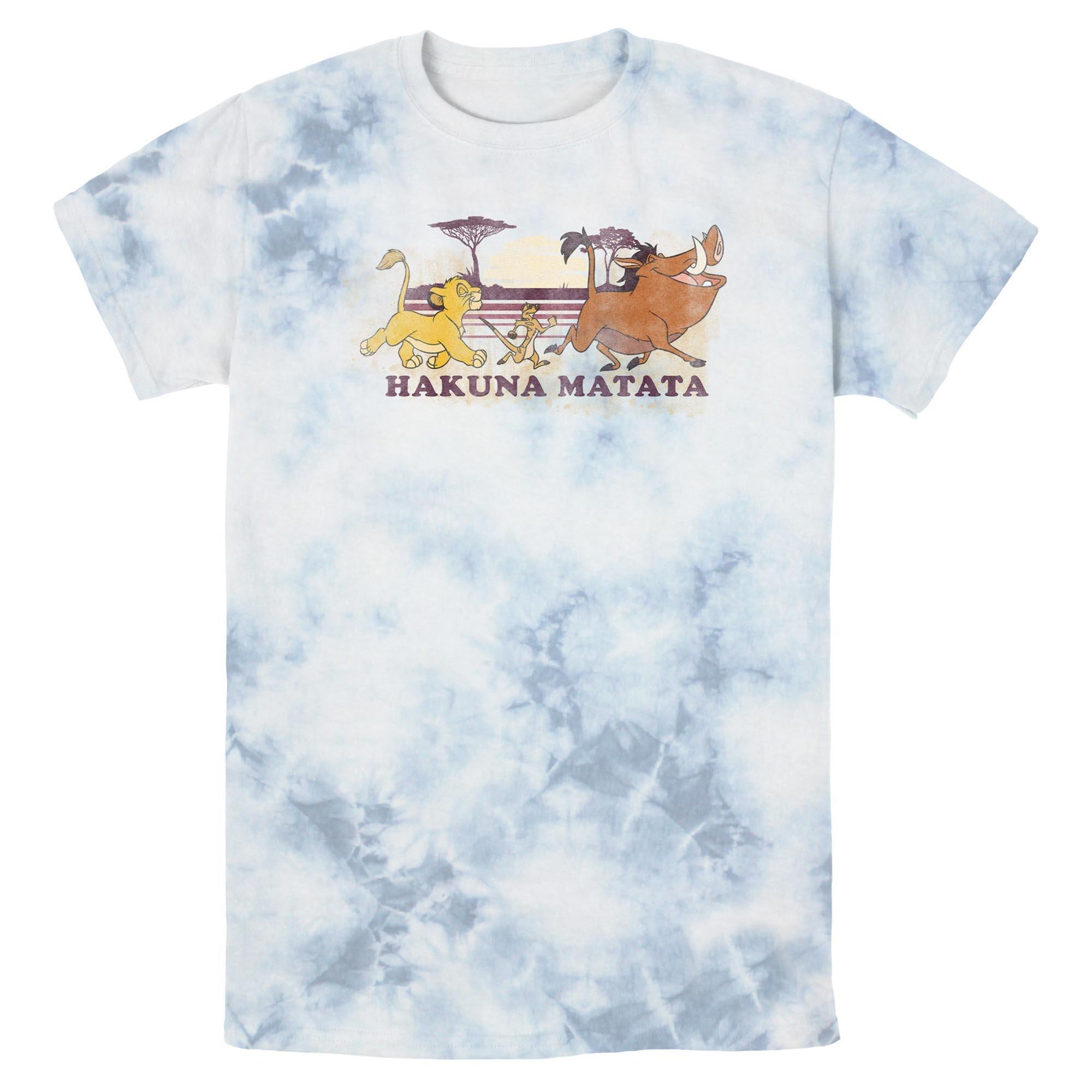 Disney The Lion King Hakuna Matata Walk Along Sunset Tie-Dye T-Shirt, WHITEBLUE, hi-res