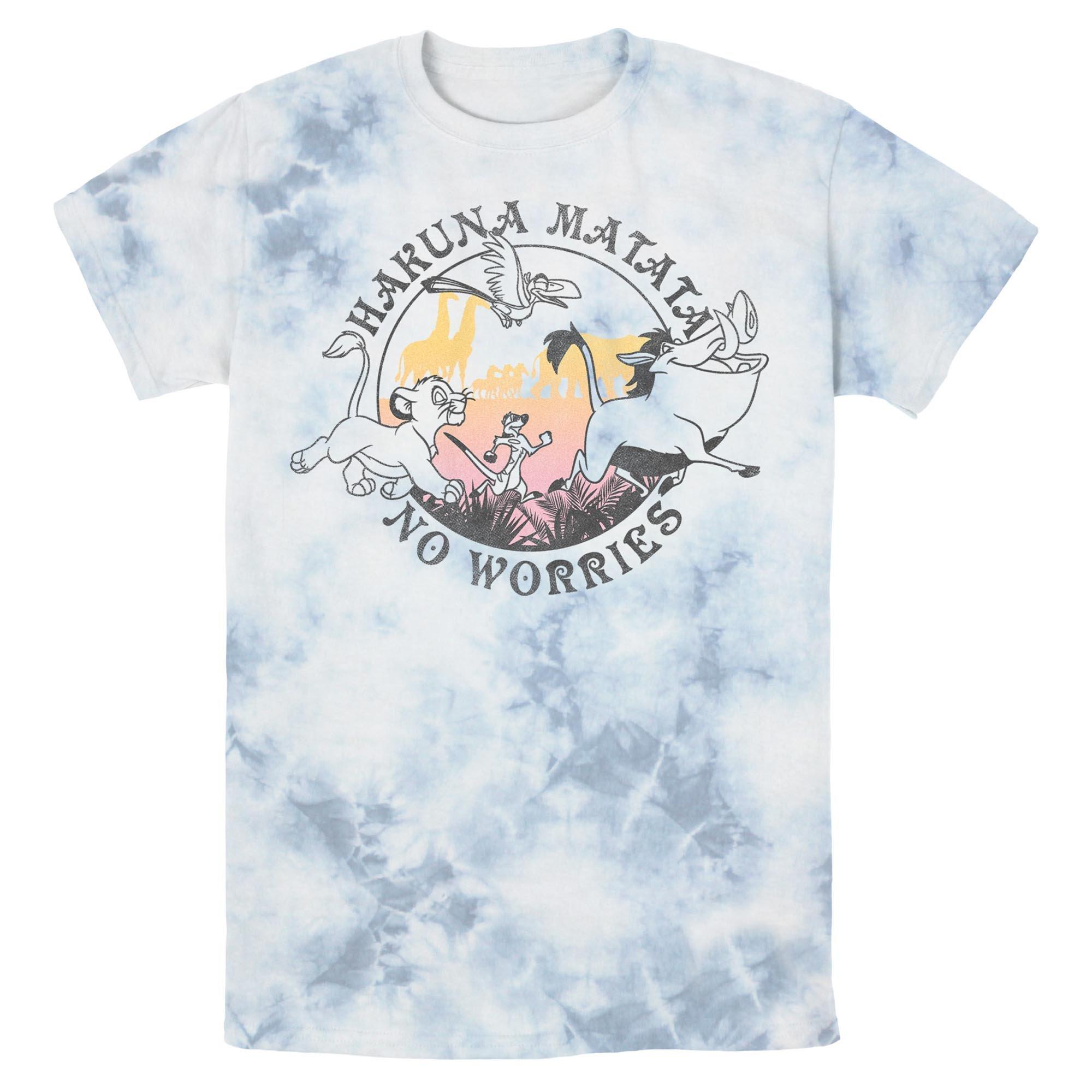 Disney The Lion King Hakuna Matata No Worries Circle Tie-Dye T-Shirt, WHITEBLUE, hi-res