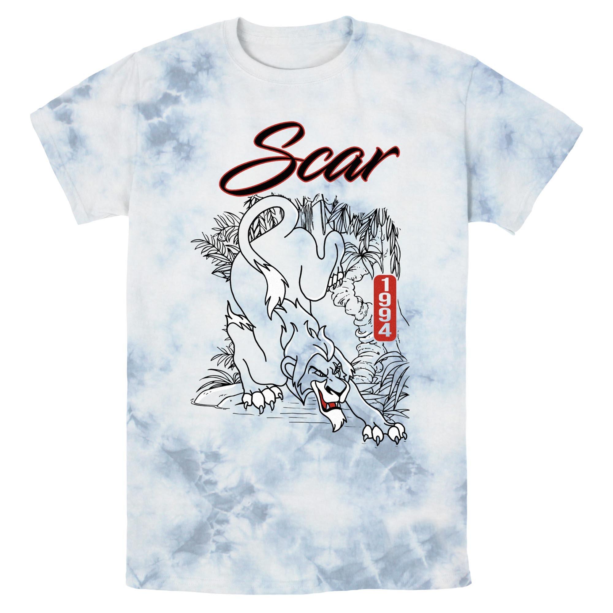 Disney The Lion King Scar 1994 Retro Tie-Dye T-Shirt, WHITEBLUE, hi-res