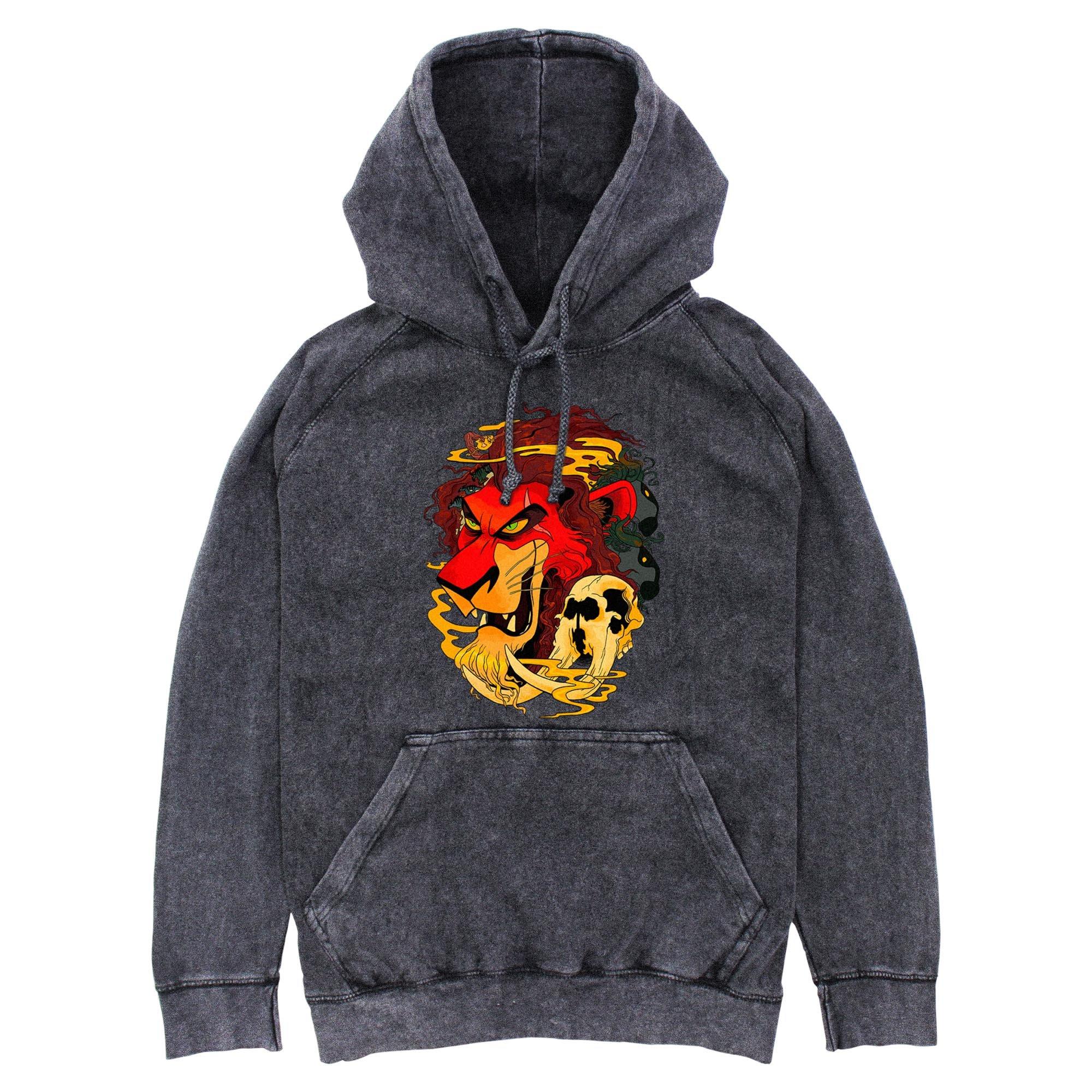 Disney The Lion King Scar Smoke Waves Mineral Wash Hoodie, , hi-res