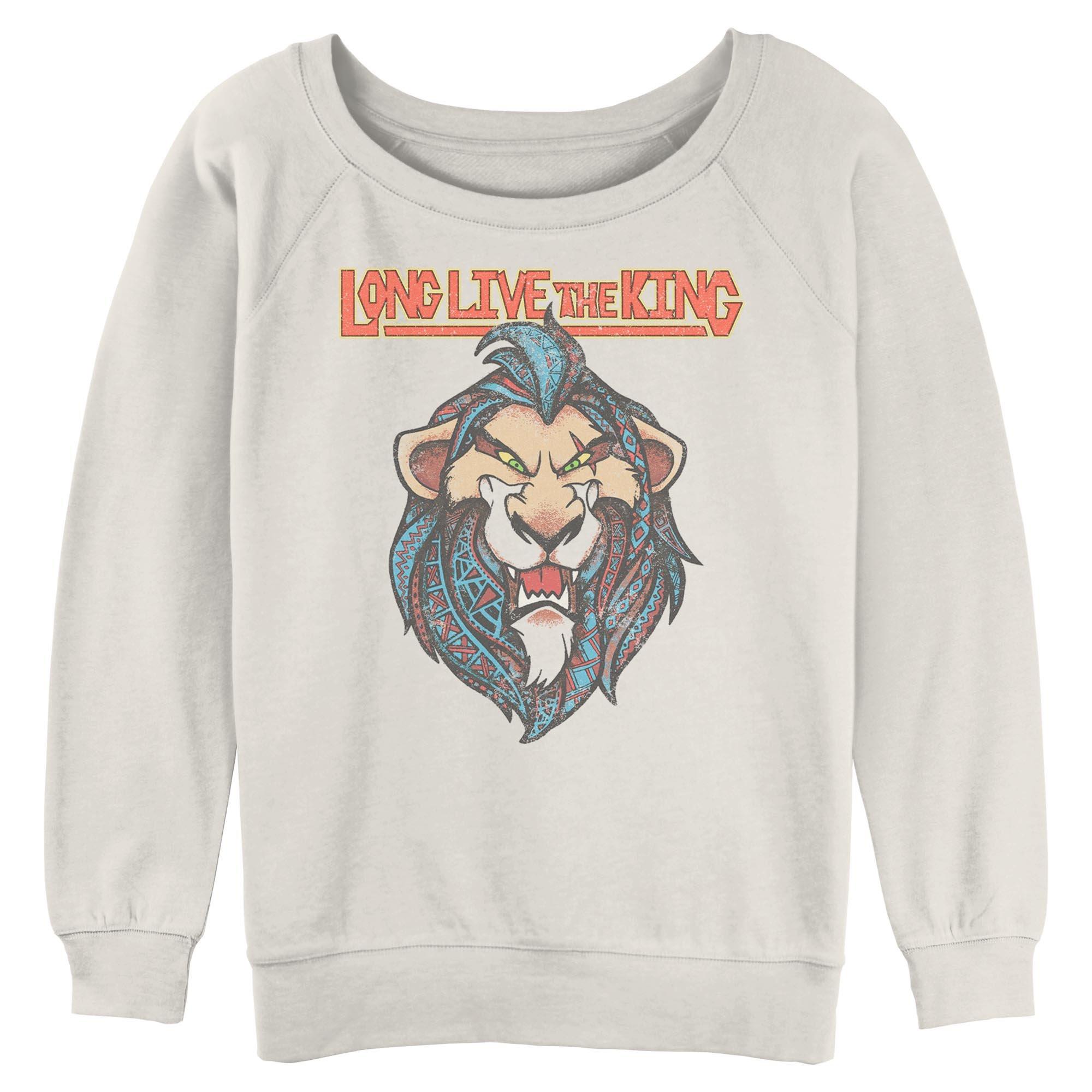 Disney The Lion King Long Live The King Scar Womens Slouchy Sweatshirt, , hi-res