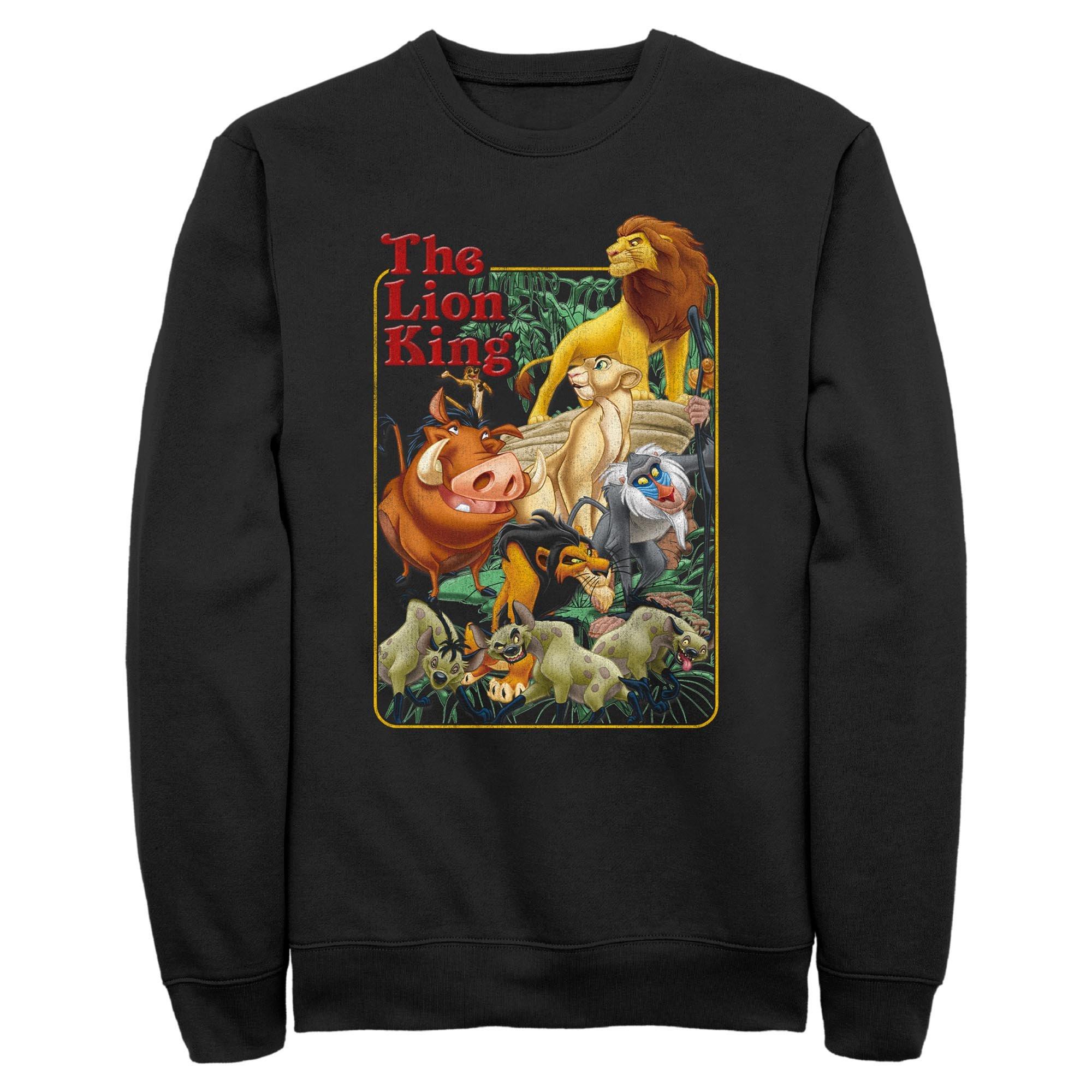 Disney The Lion King Retro Group Sweatshirt, BLACK, hi-res