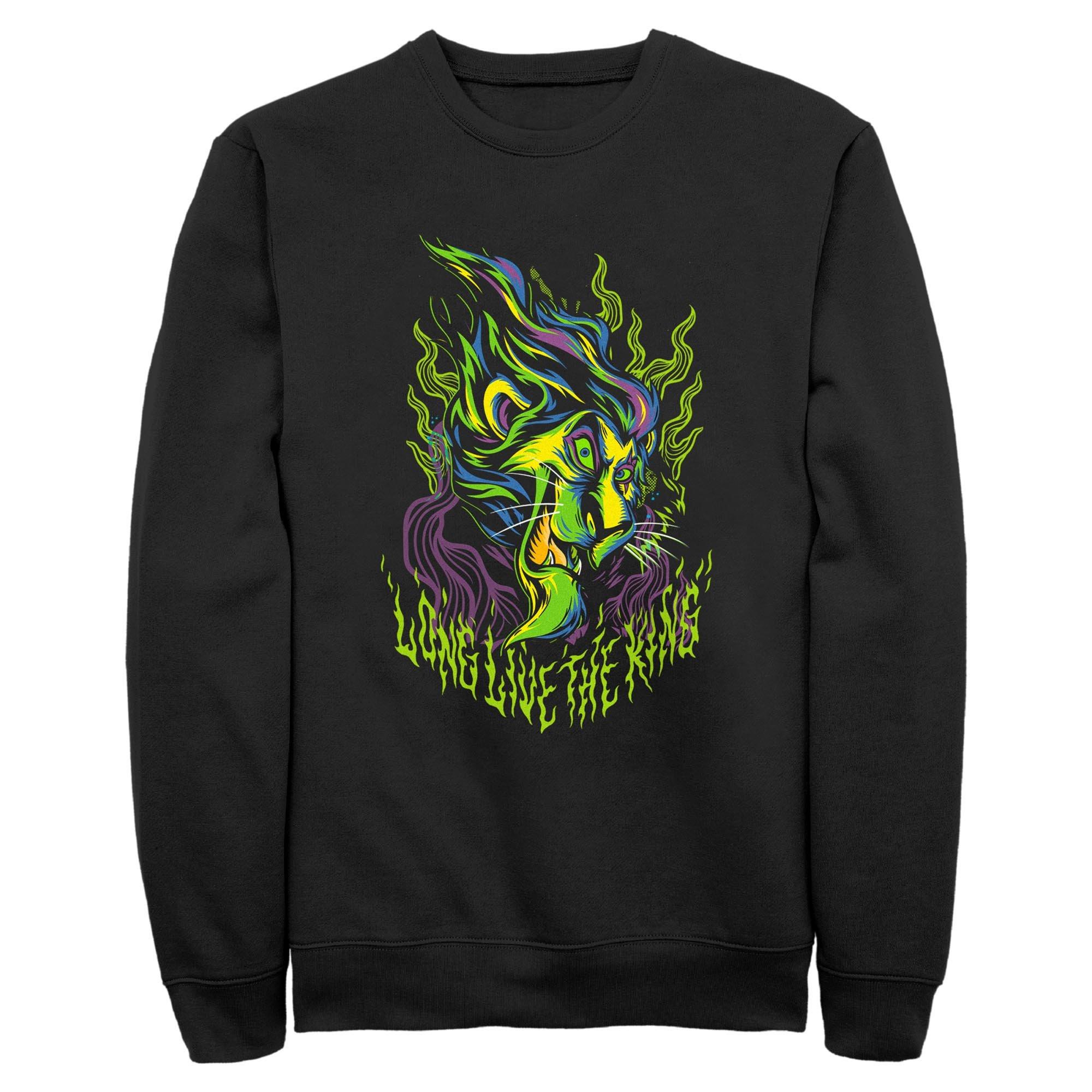 Disney The Lion King Long Live The King Scar Metal Sweatshirt, BLACK, hi-res