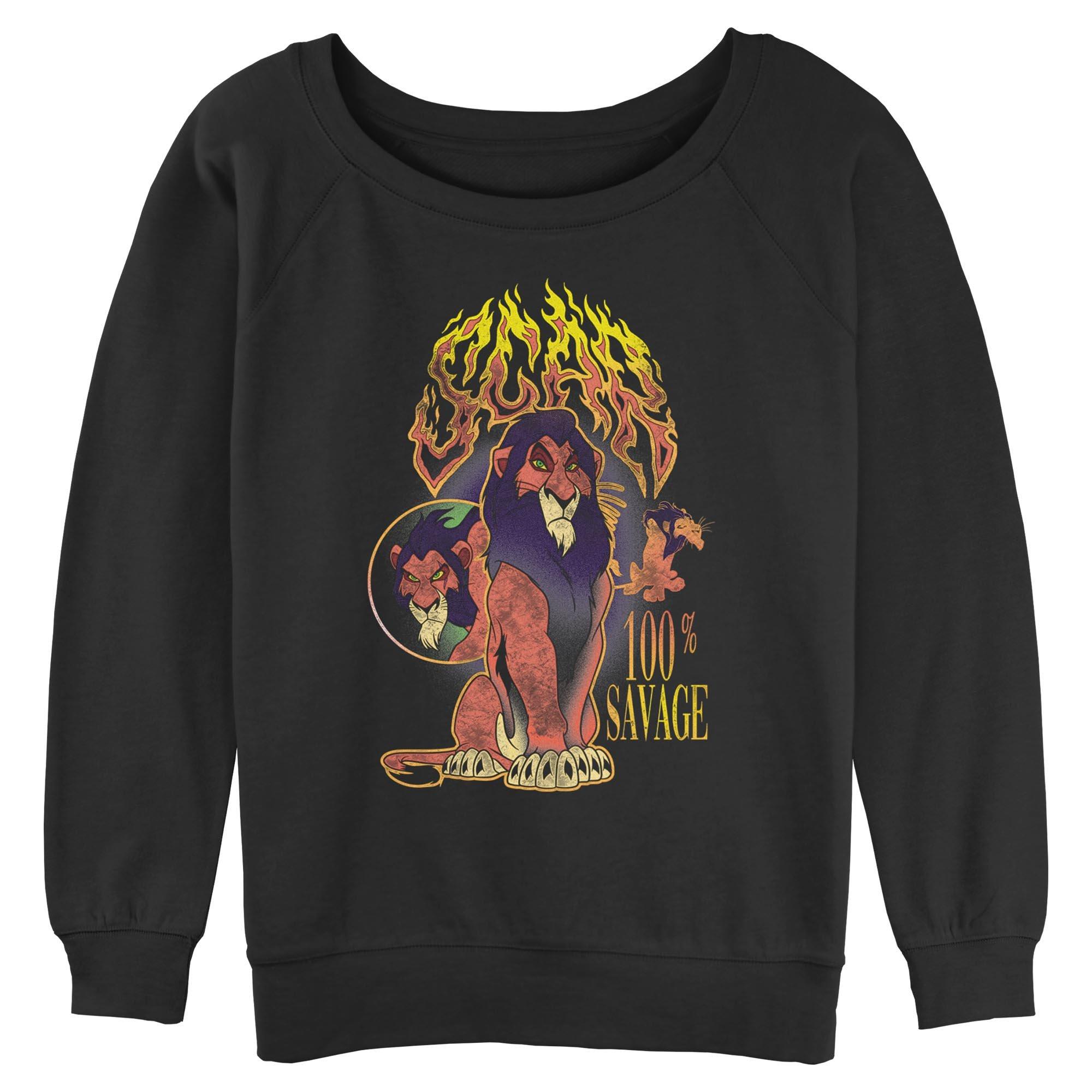 Disney The Lion King Scar 100 Percent Savage Womens Slouchy Sweatshirt, , hi-res