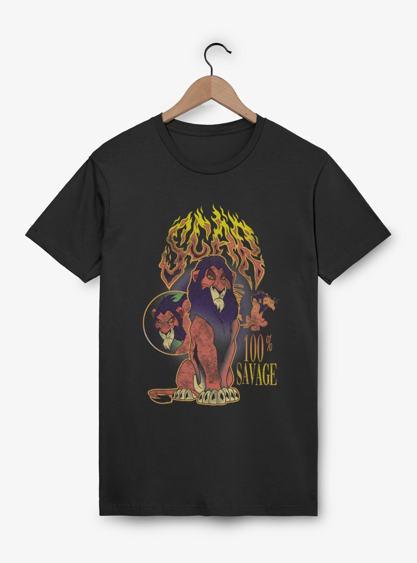 Disney The Lion King Scar 100 Percent Savage T-Shirt, BLACK, hi-res