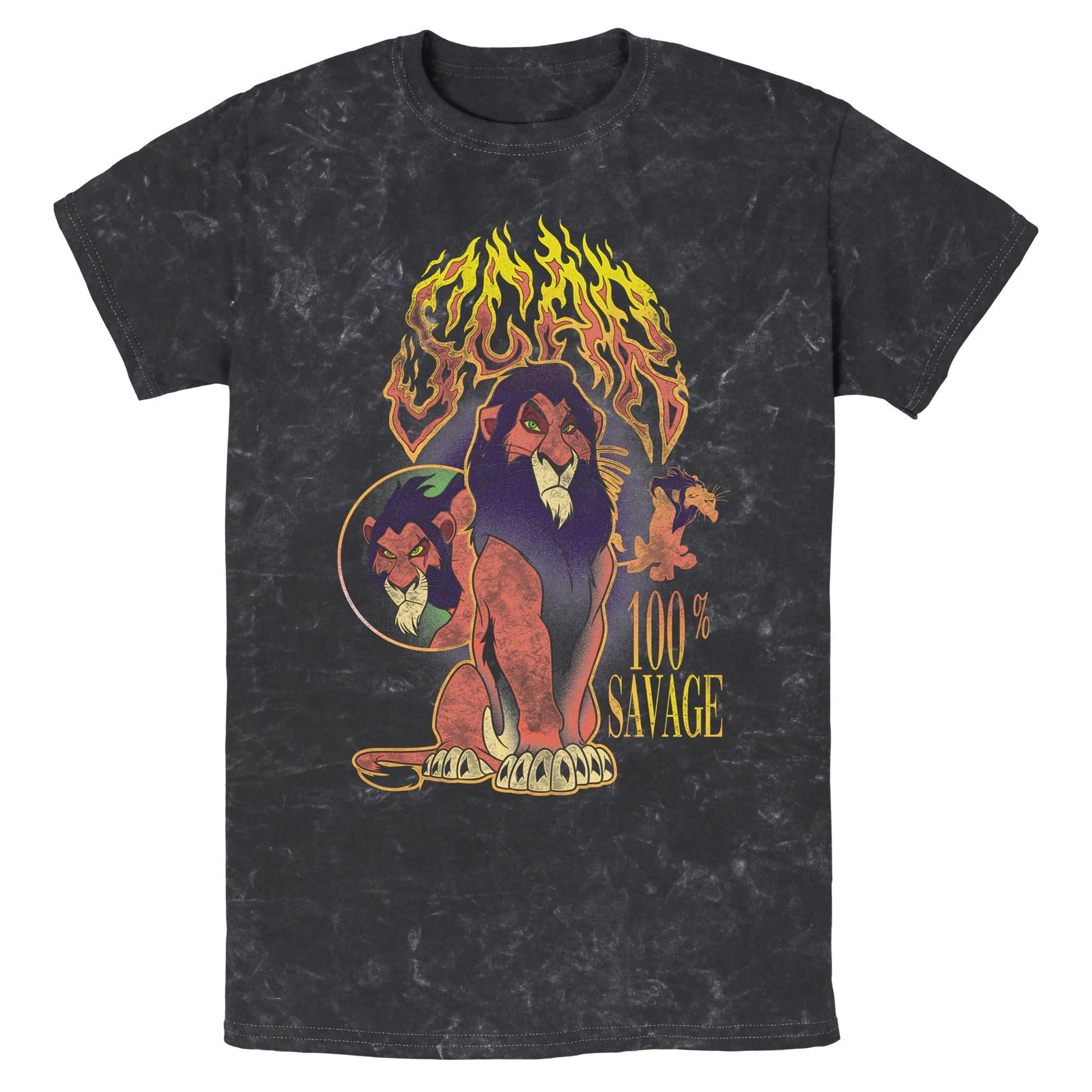 Disney The Lion King Scar 100 Percent Savage Mineral Wash T-Shirt 