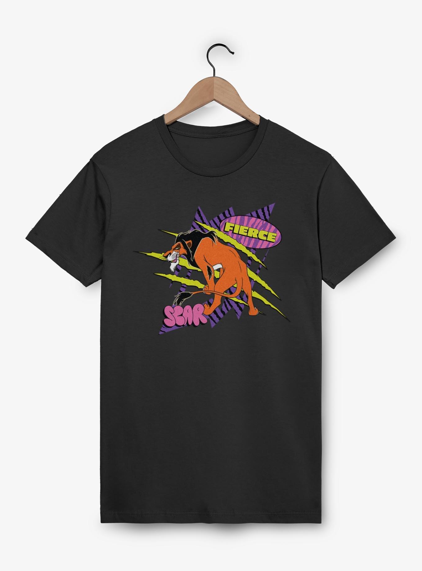 Disney The Lion King Scar Fierce Retro T-Shirt, BLACK, hi-res