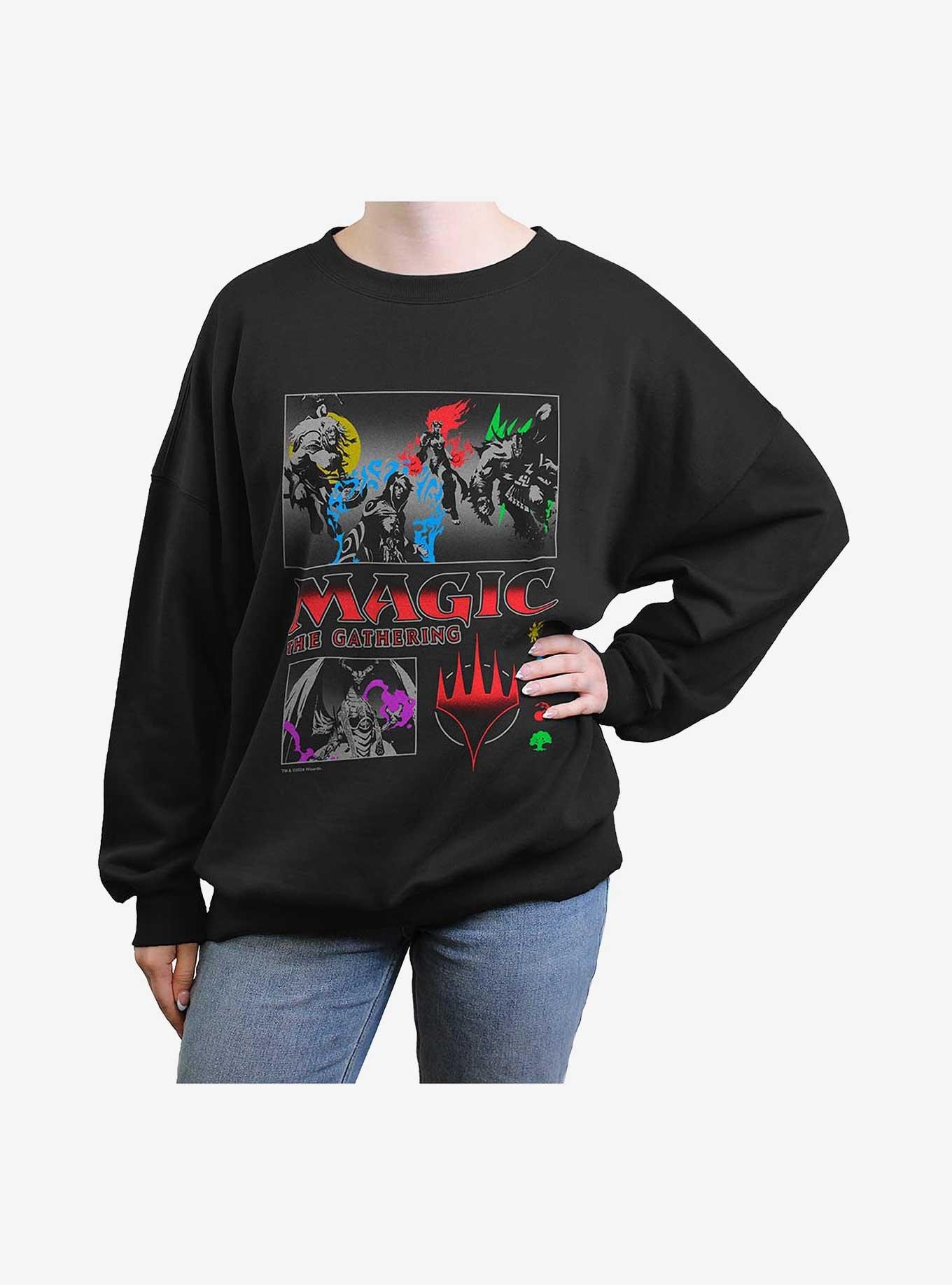 Magic: The Gathering Planeswalkers Womens Oversized Sweatshirt, BLACK, hi-res