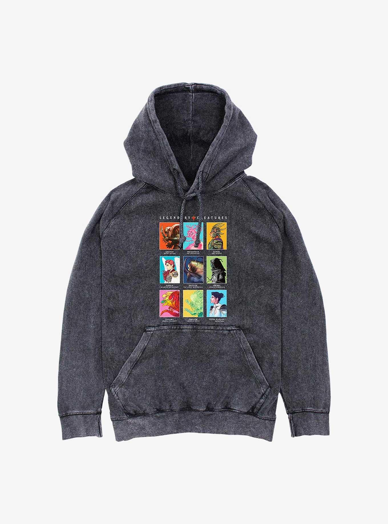 Magic: The Gathering Legendary Creatures Mineral Wash Hoodie, BLACK, hi-res