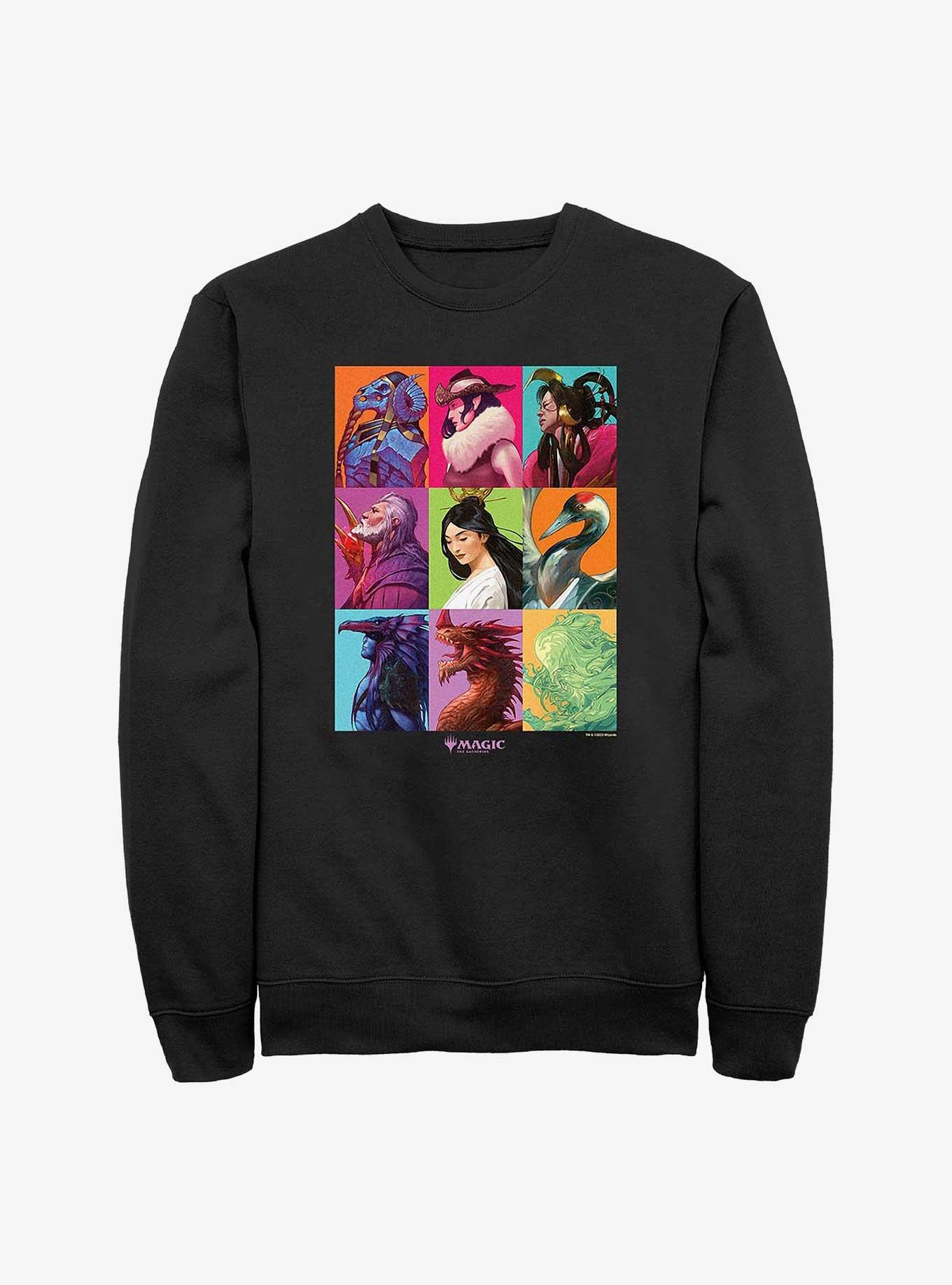 Magic: The Gathering Commander Masters Panels Sweatshirt, BLACK, hi-res