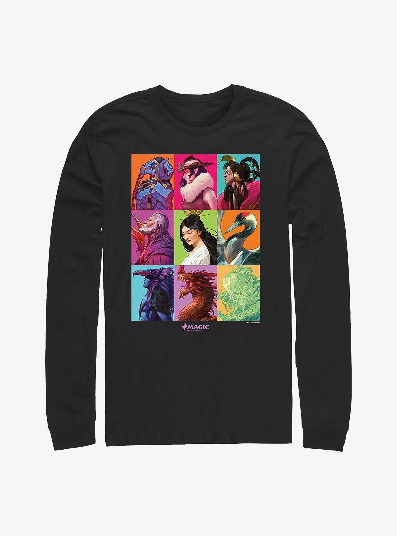 Magic: The Gathering Commander Masters Panels Long-Sleeve T-Shirt, BLACK, hi-res