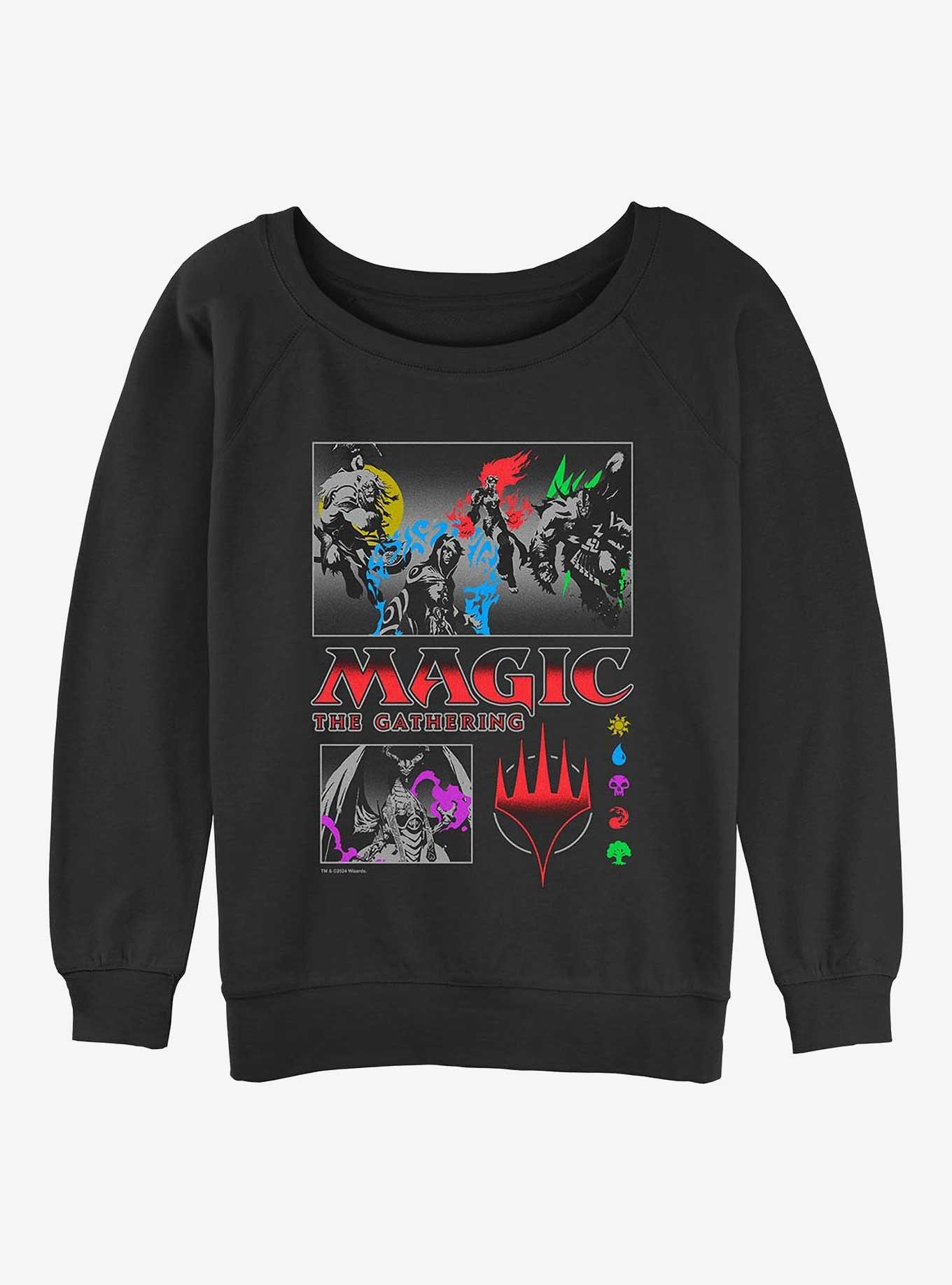 Magic: The Gathering Planeswalkers Womens Slouchy Sweatshirt, BLACK, hi-res
