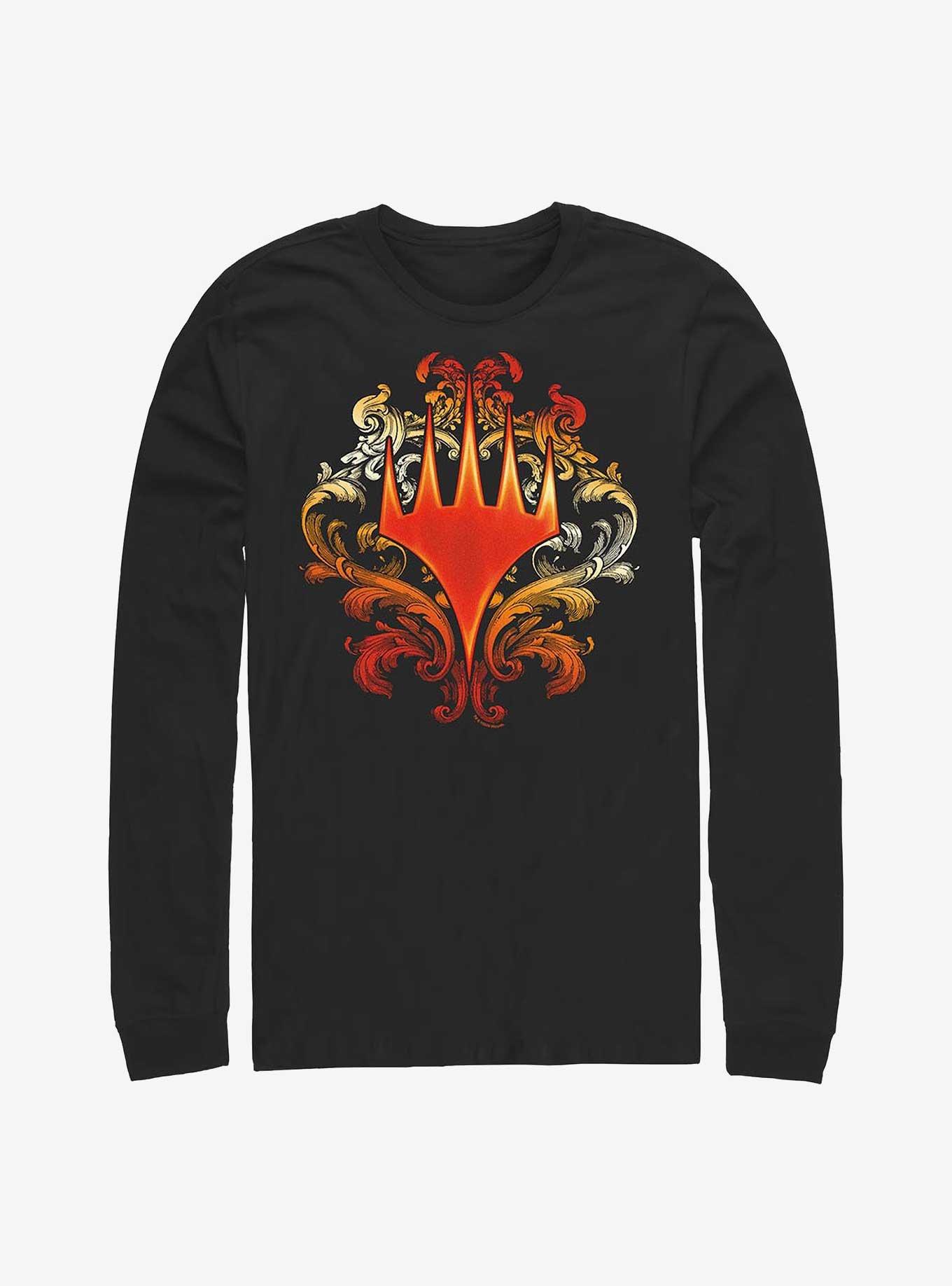 Magic: The Gathering Decorative Planeswalker Symbol Long-Sleeve T-Shirt, BLACK, hi-res