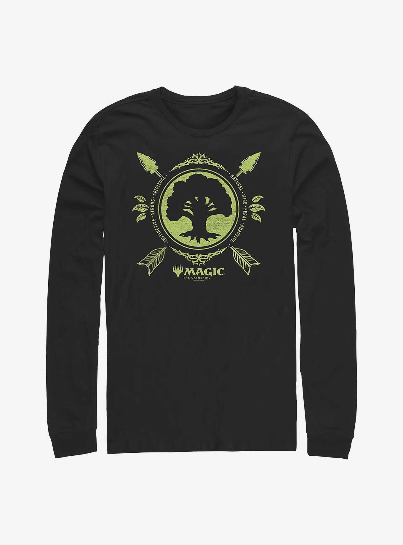 Magic: The Gathering Forest Mana Long-Sleeve T-Shirt, BLACK, hi-res