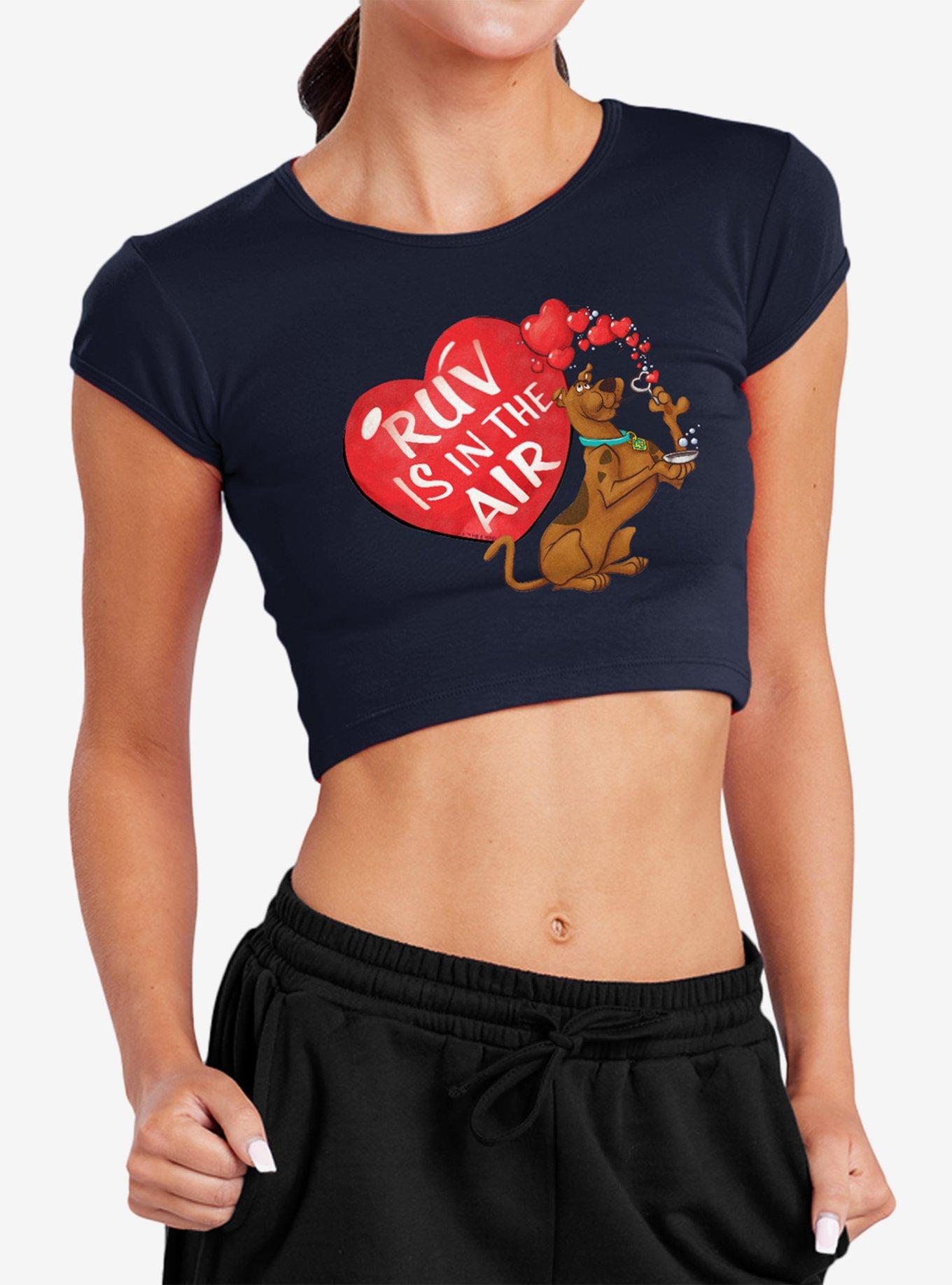 Scooby-Doo! Ruv Is In The Air Cap Sleeve Baby Rib Women's Crop Top, , hi-res