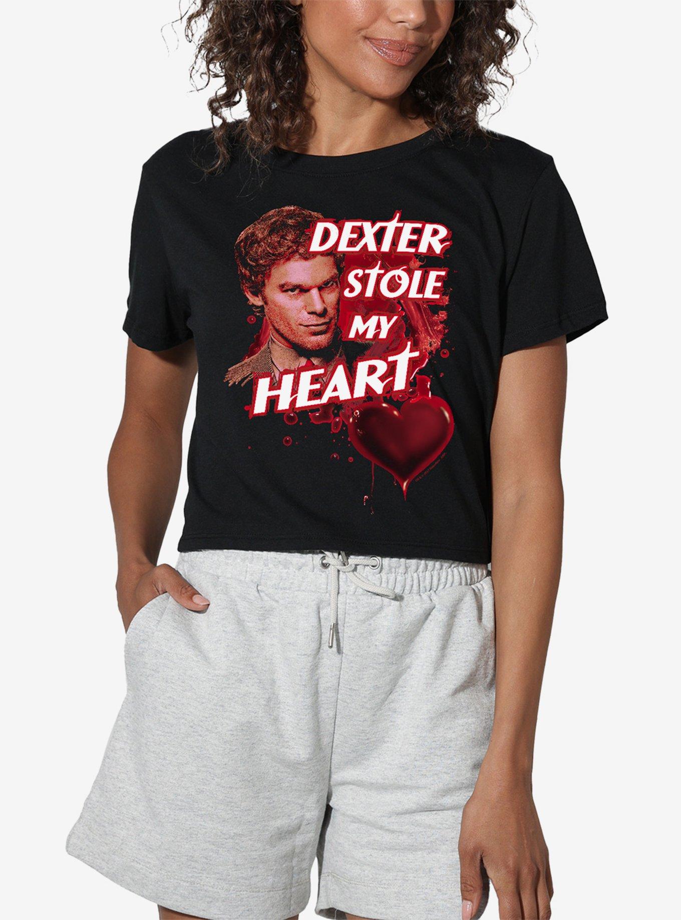 Dexter Bloody Heart Girls Crop Top T-Shirt, , hi-res