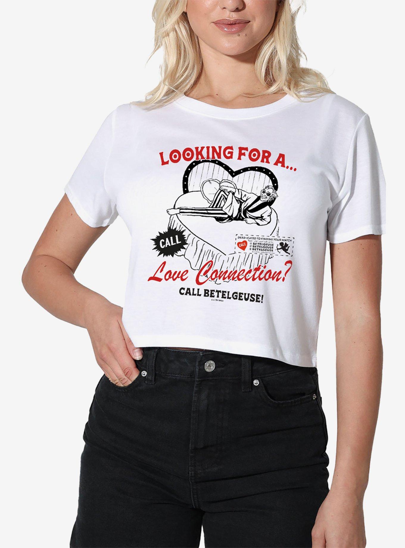 Beetlejuice Love Beetlejuice Girls Crop Top T-Shirt