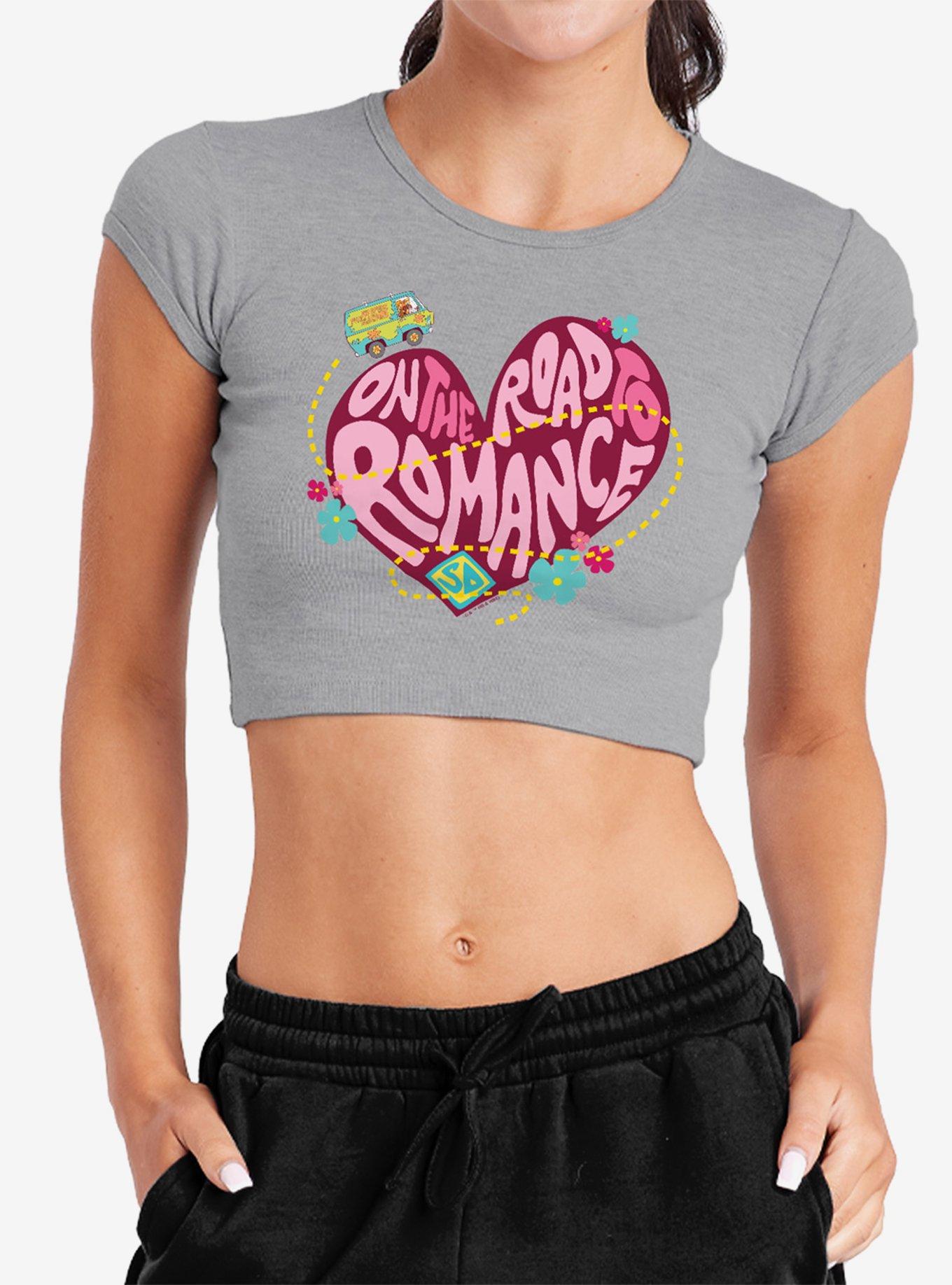 Scooby-Doo! Road To Romance Cap Sleeve Baby Rib Girls Crop Top, , hi-res