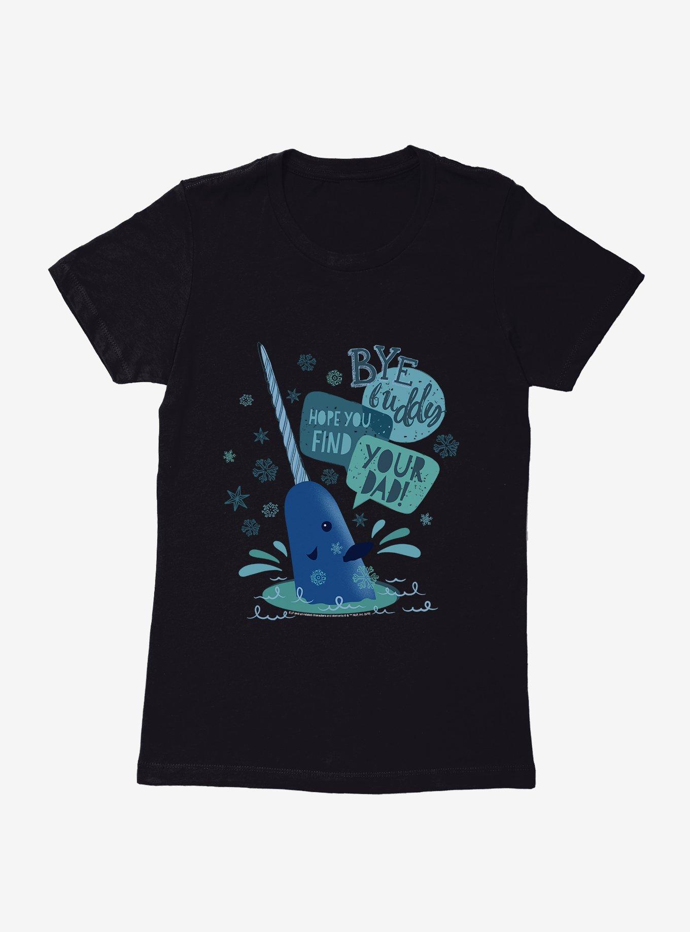Elf Mr. Narwhal Farewell Womens T-Shirt, BLACK, hi-res
