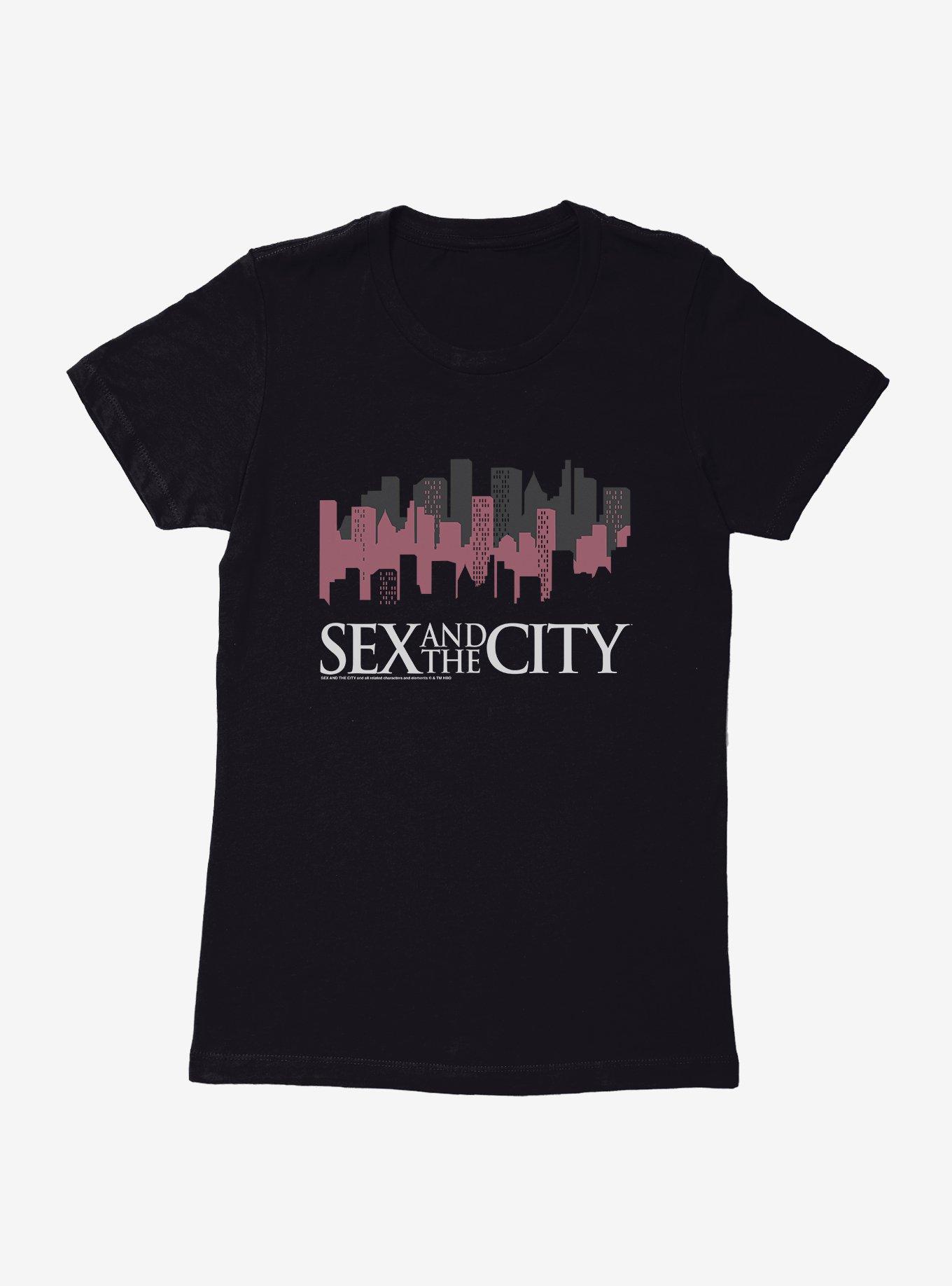 Sex And The City Logo Skyline Womens T-Shirt, BLACK, hi-res