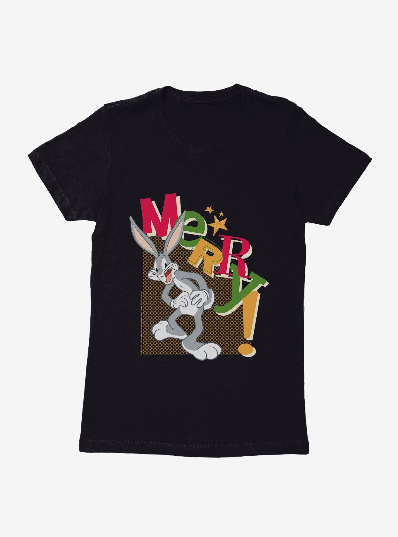 Looney Tunes Holiday Merry Bugs Bunny Womens T-Shirt, , hi-res
