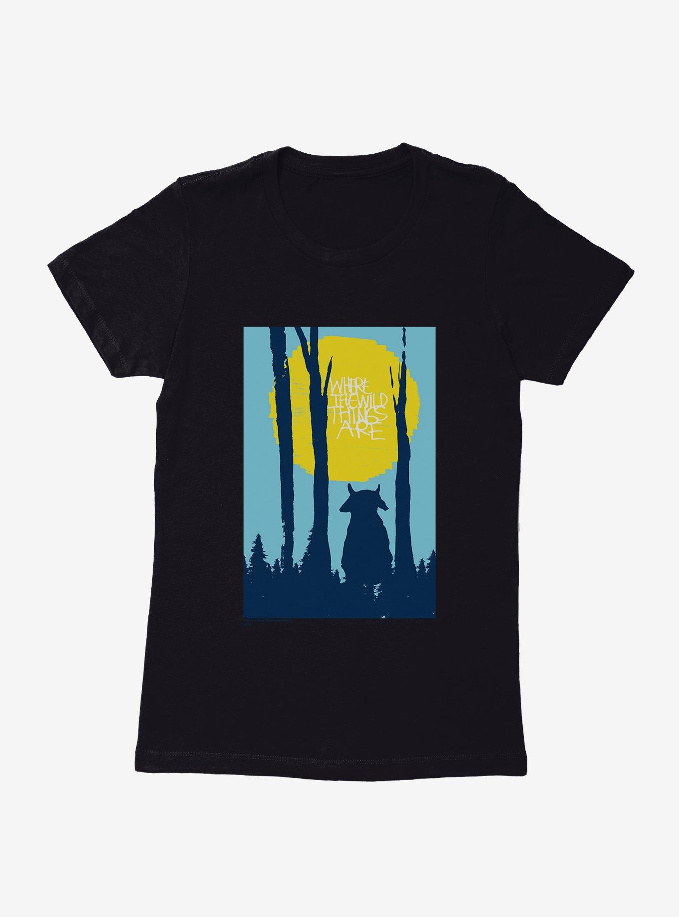 Where The Wild Things Are Forest Moon Womens T-Shirt, BLACK, hi-res