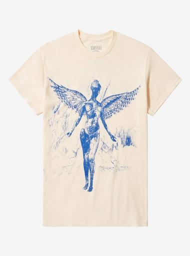 Nirvana Blue In Utero Angel Boyfriend Fit Girls T-Shirt | Hot Topic