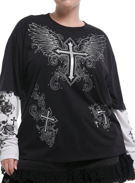 ★FANCY CLUB★ Heavenly Off Shoulder Long Sleeve CHARCOAL F2 Heavenly Off-Shoulder Long Sleeve (Charcoal) F25QB084