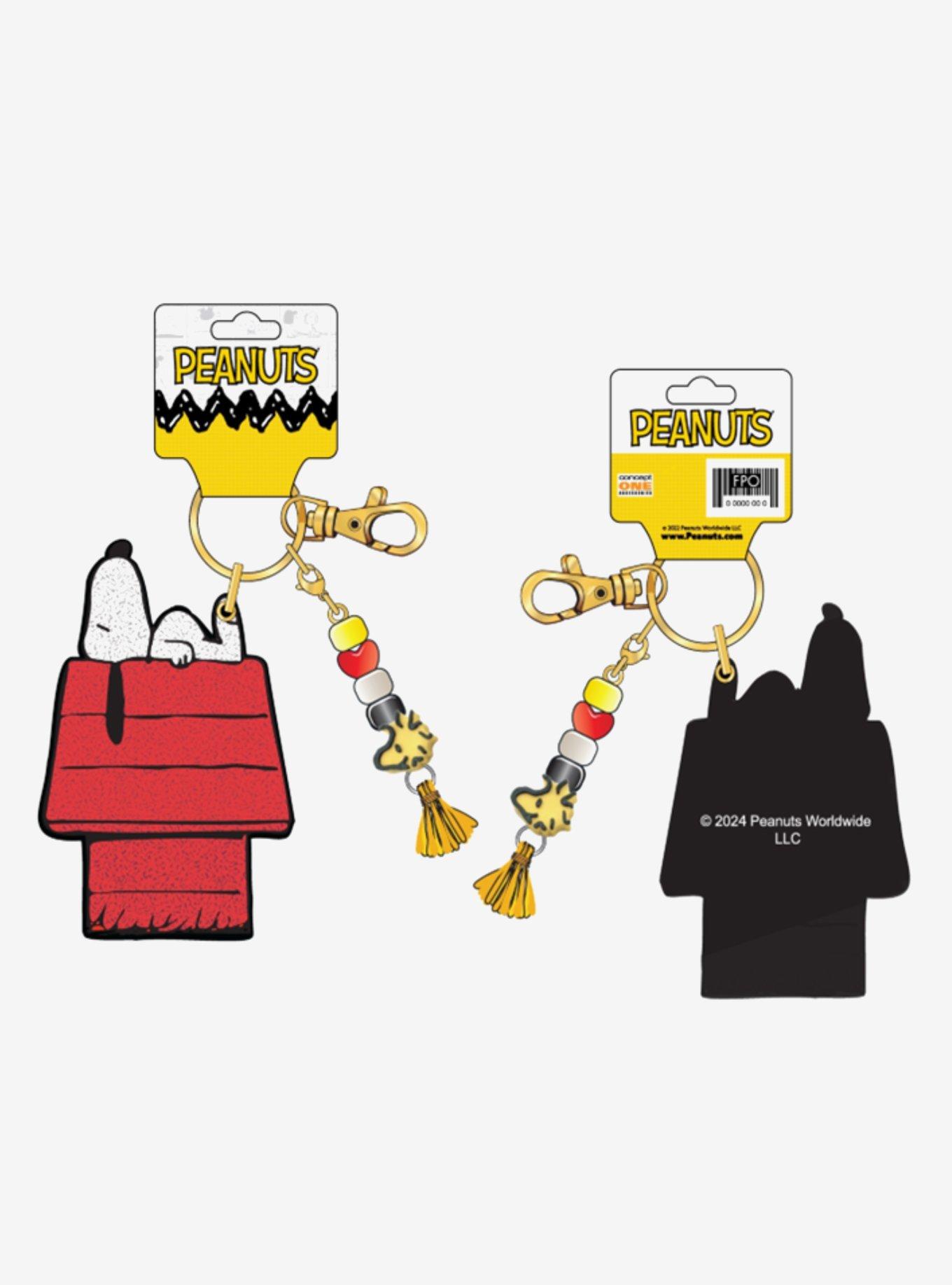 Peanuts Snoopy Doghouse Beaded Multi-Charm Keychain, , hi-res