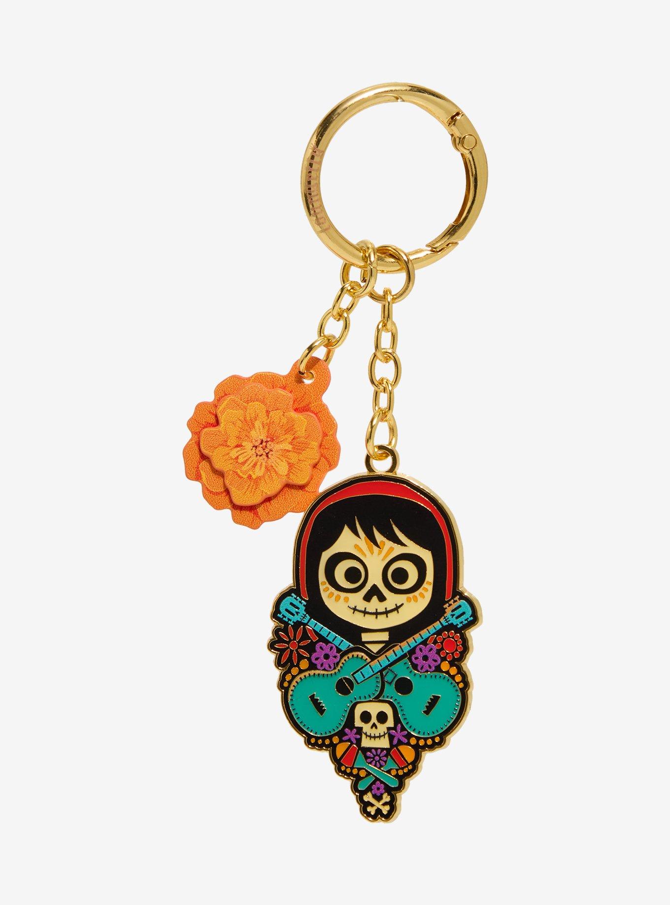 Loungefly Disney Pixar Coco Miguel Marigold Multi-Charm Keychain