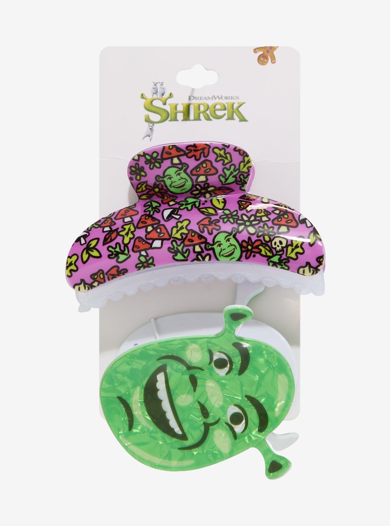 Shrek Face & Mushrooms Claw Hair Clip Set, , hi-res