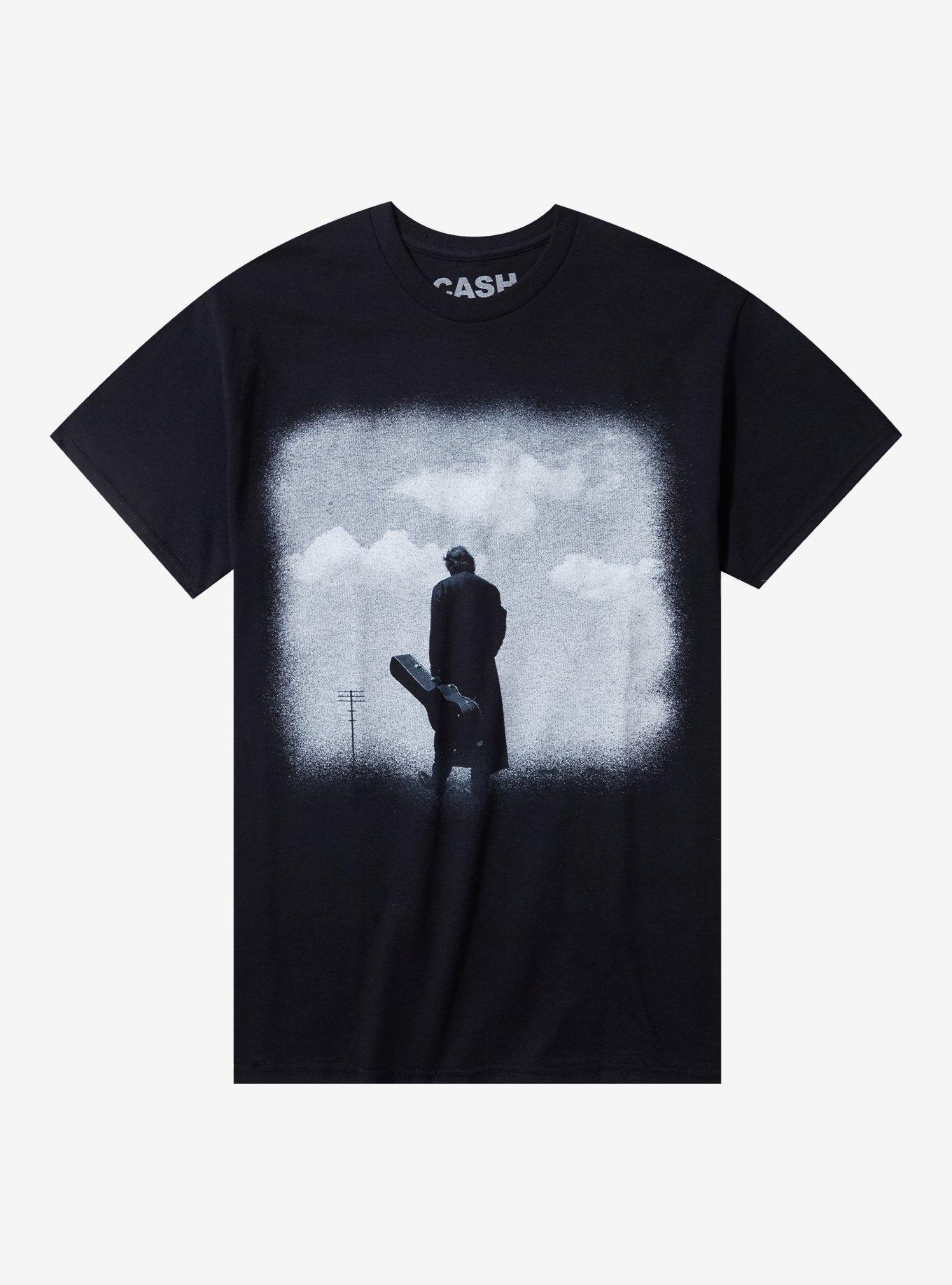 Johnny Cash Guitar & Clouds Two-Sided T-Shirt, , hi-res