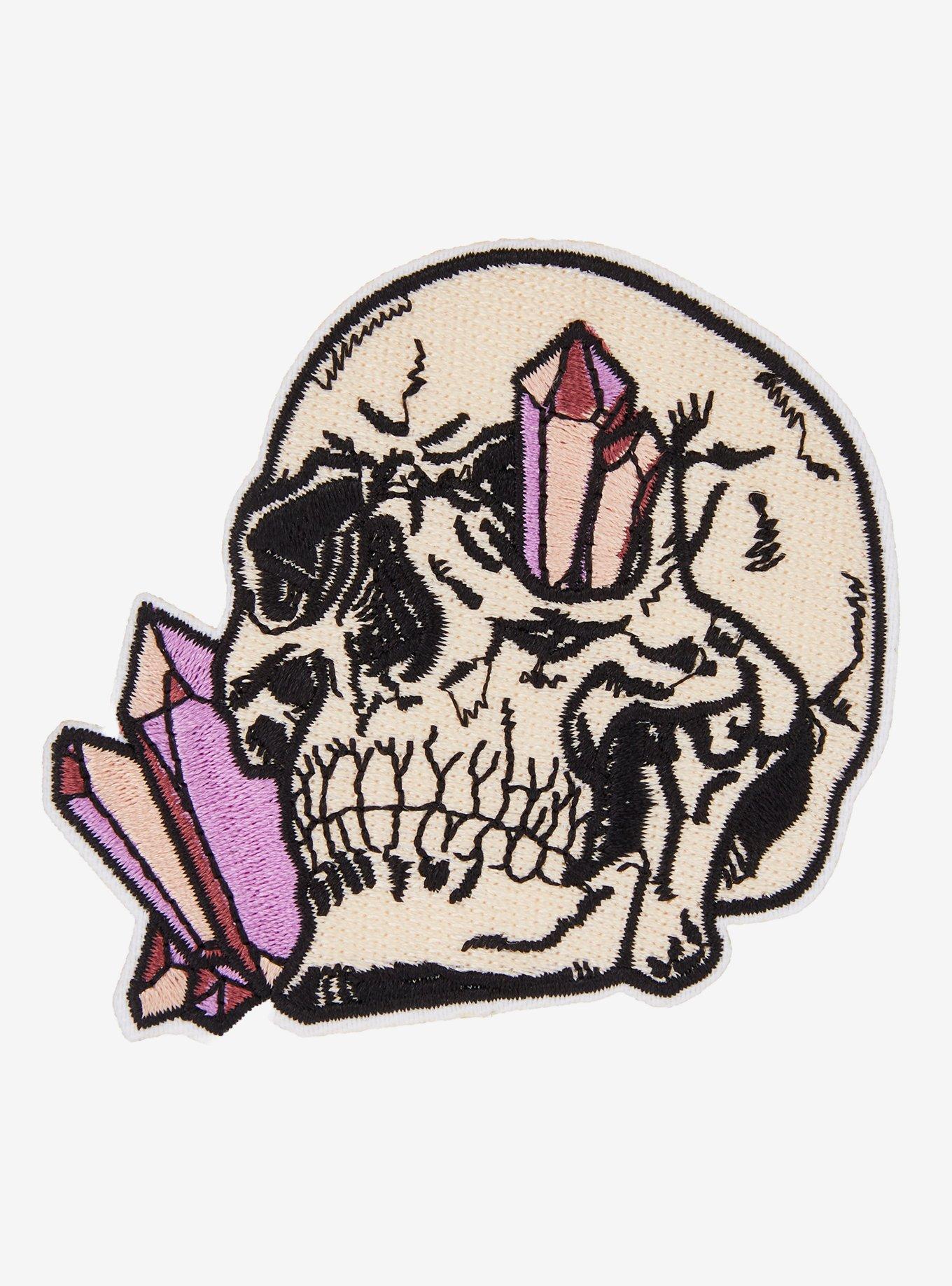 Skull Pink Crystal Patch, , hi-res