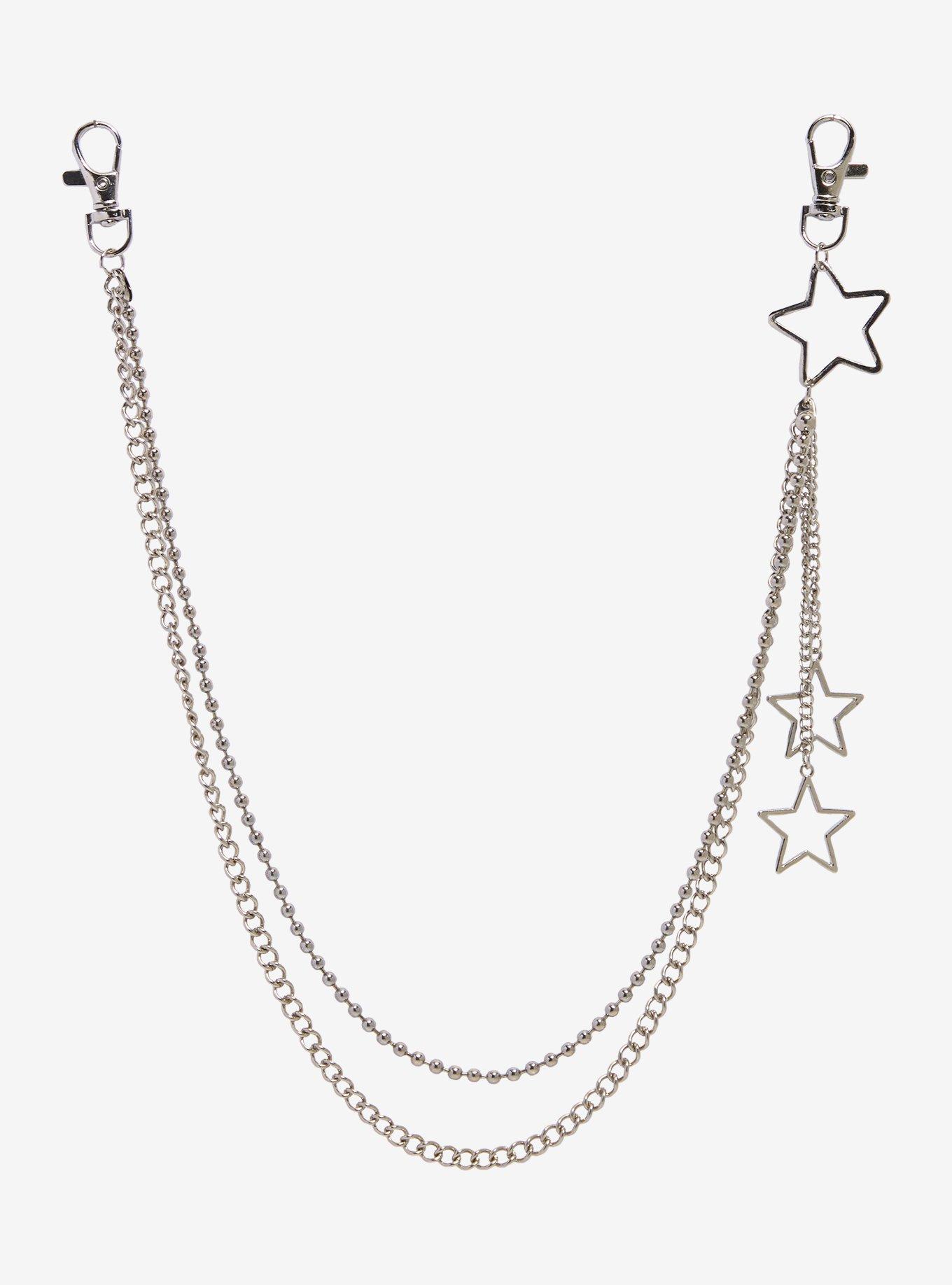 Star Pendant Ball Chain 18 Inch & 20 Inch Wallet Chain, , hi-res