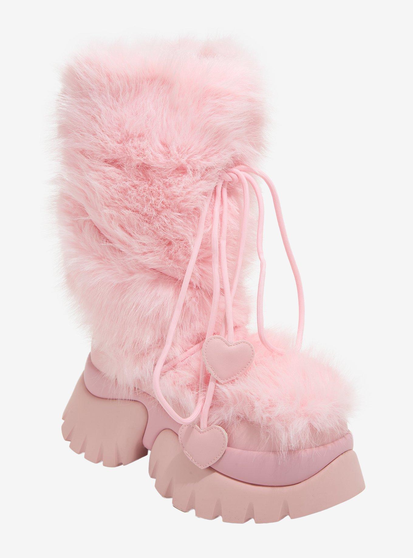 Koi Pink Sasquatch Fuzzy Snow Boots | Hot Topic