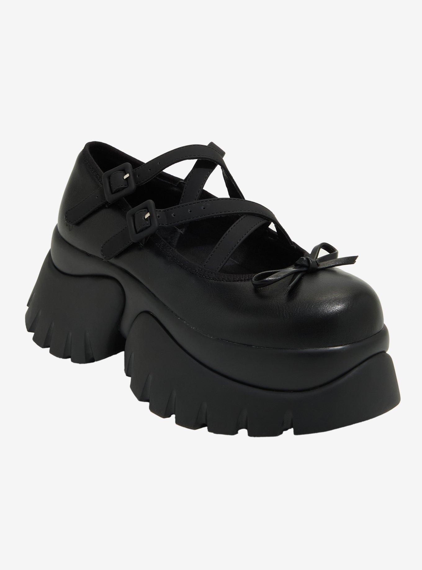 Koi Black Margot Monster Platform Mary Janes, , hi-res