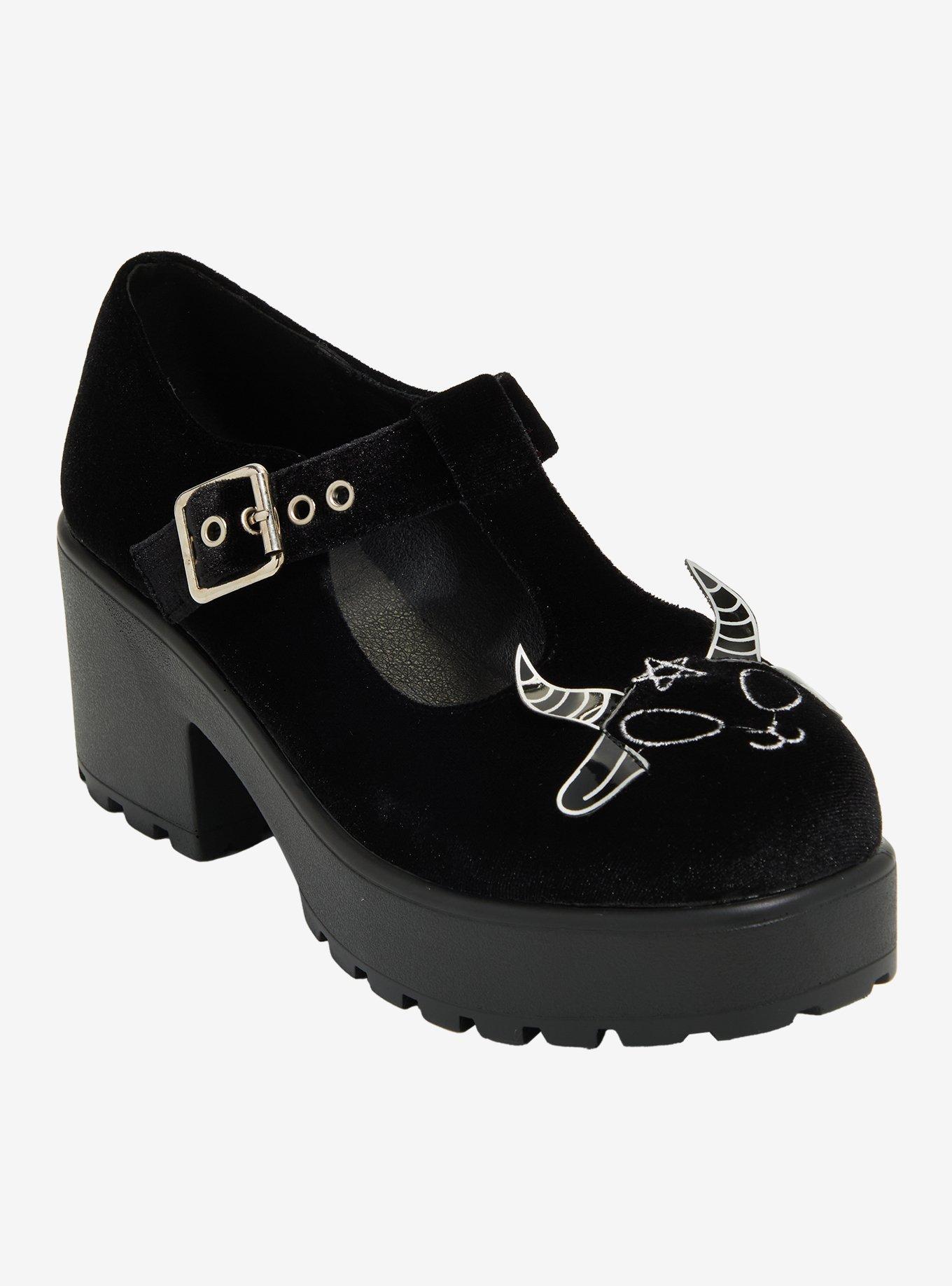 Koi Black Velvet Baphy Mary Janes, , hi-res