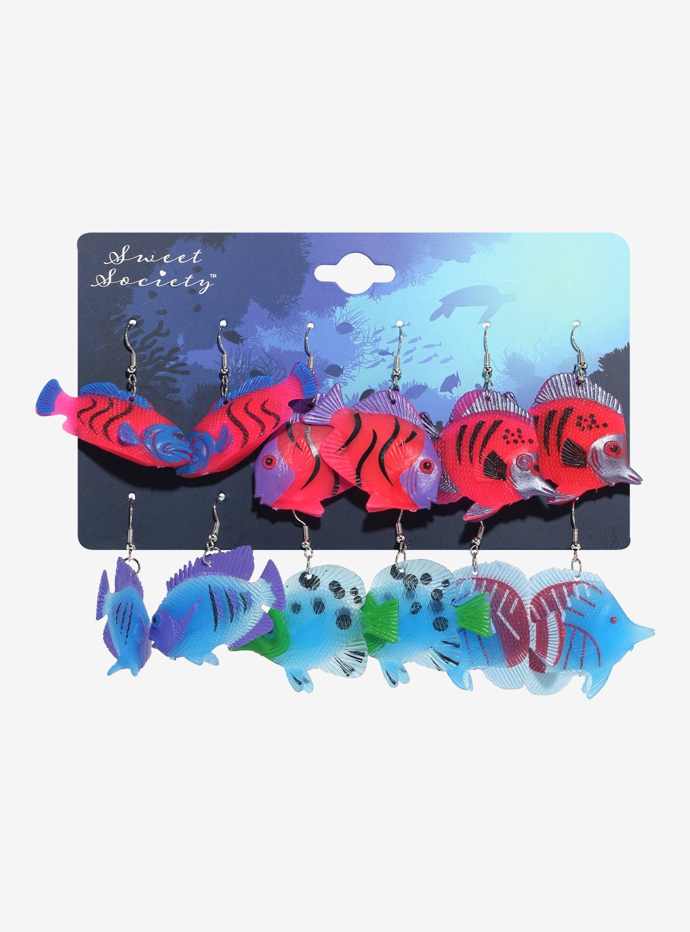 Sweet Society Colorful Fish Earring Set, , hi-res