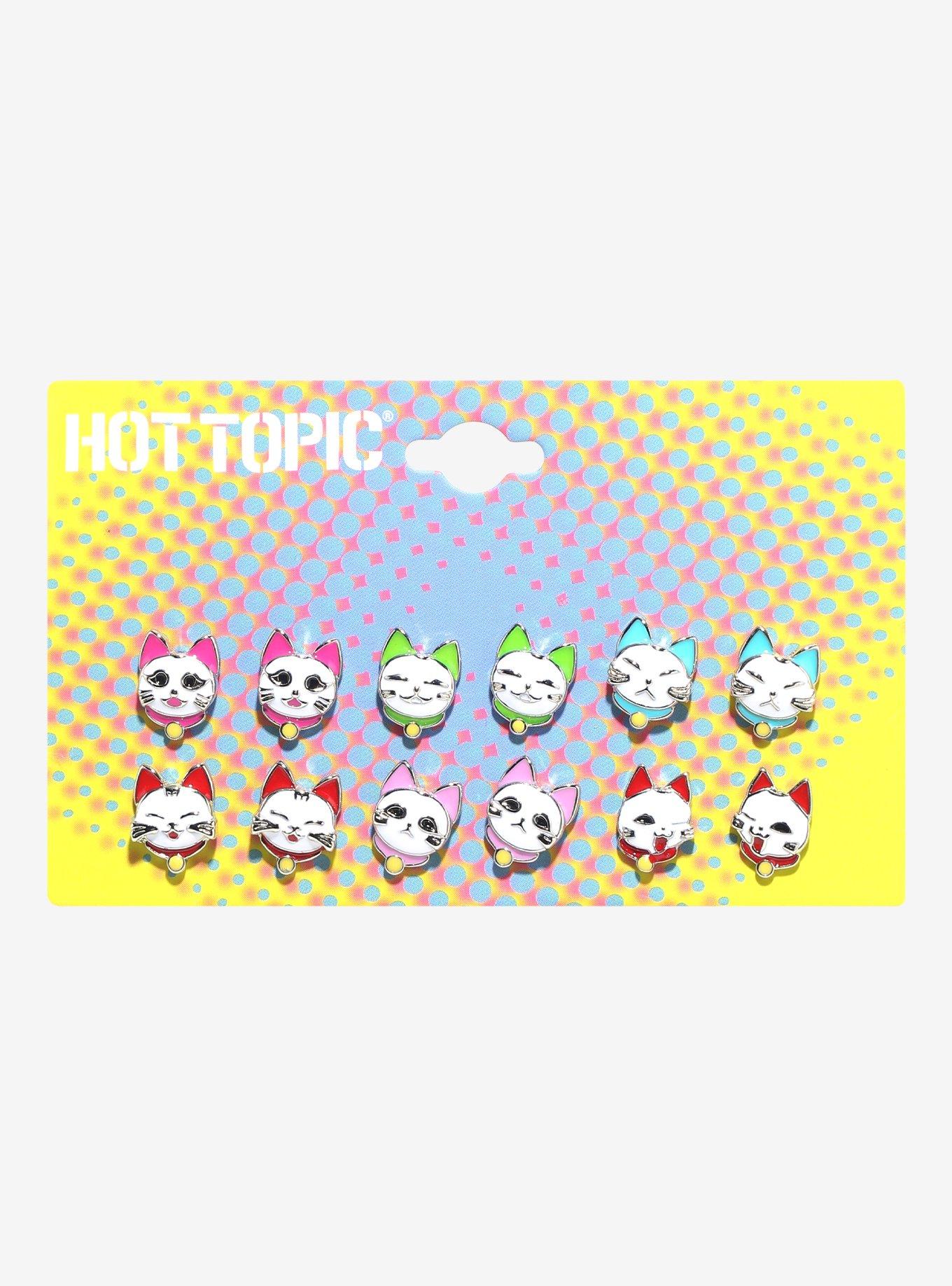 Lucky Cat Stud Earring Set, , hi-res