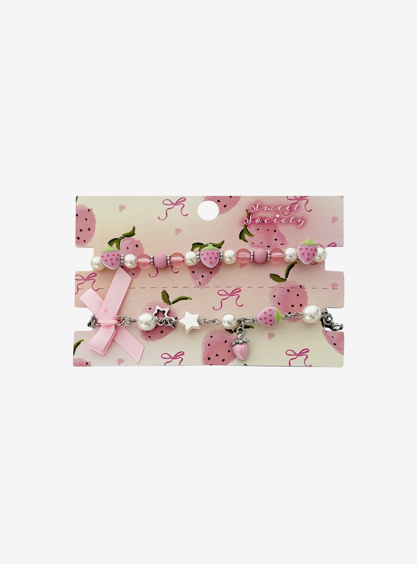 Sweet Society Strawberry Star Bracelet Set, , hi-res