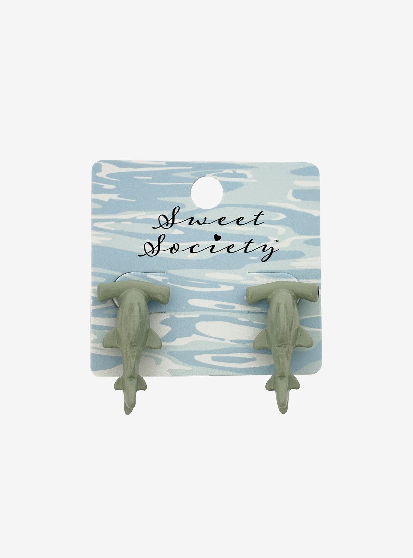 Sweet Society Hammerhead Shark Bite Earrings, , hi-res