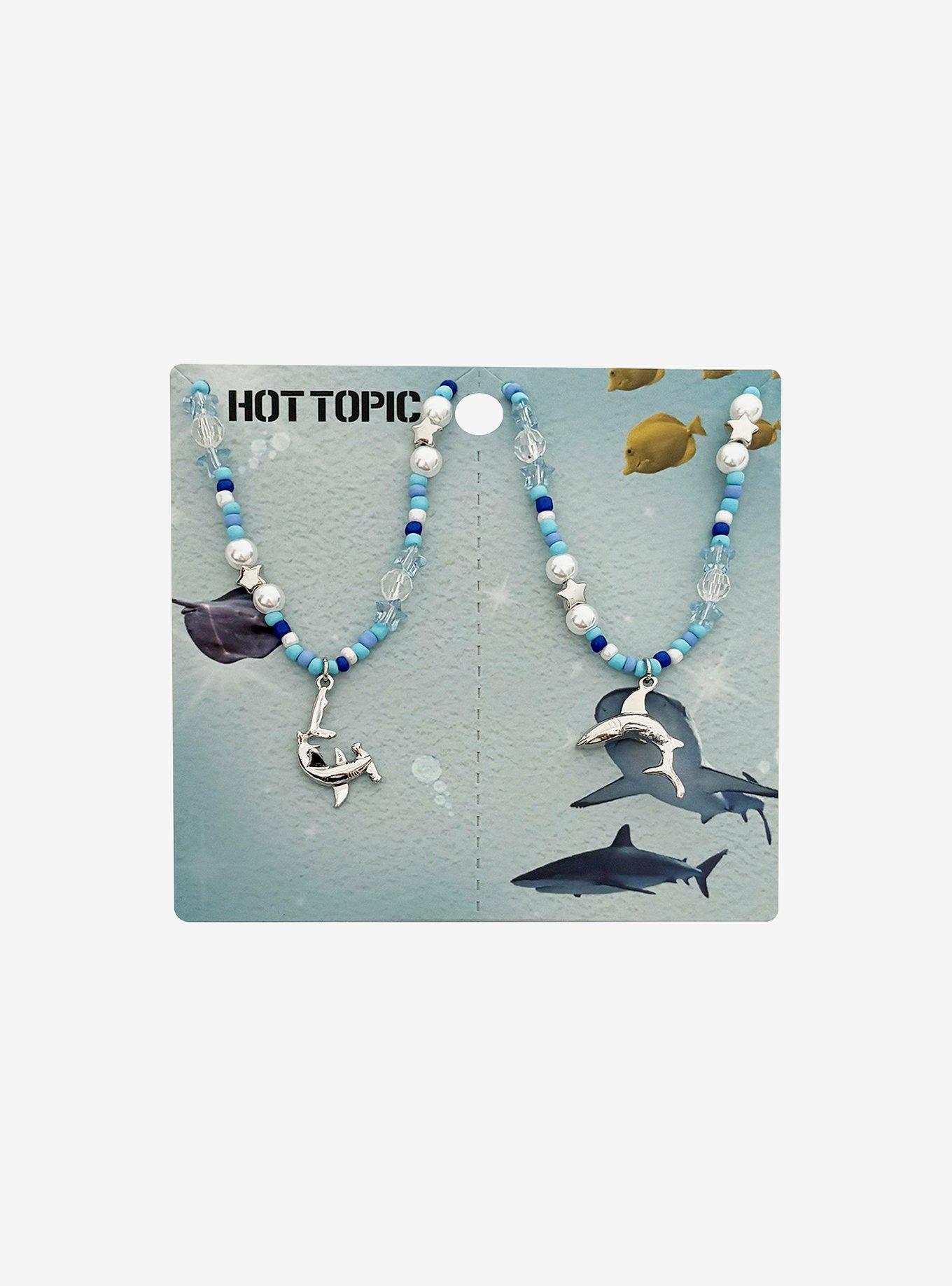Shark Charm Best Friend Bead Necklace Set, , hi-res