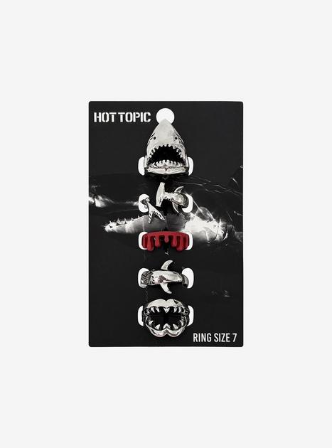Shark Bite Ring Set | Hot Topic